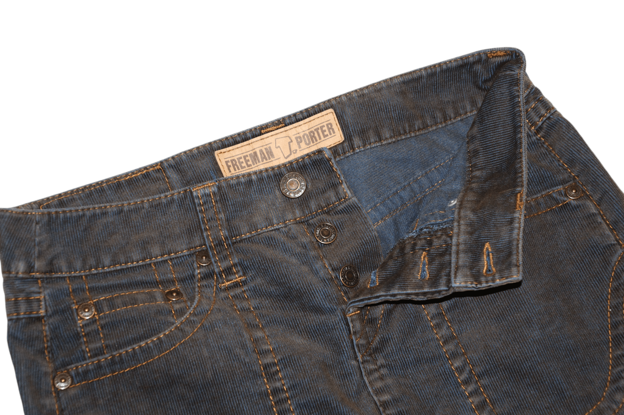 Freeman T. Porter 1993 Freeman T.Porter Dirty Coated Corduroy Denim Mini Skirt Size 32" / US 10 / IT 46 - 4 Thumbnail