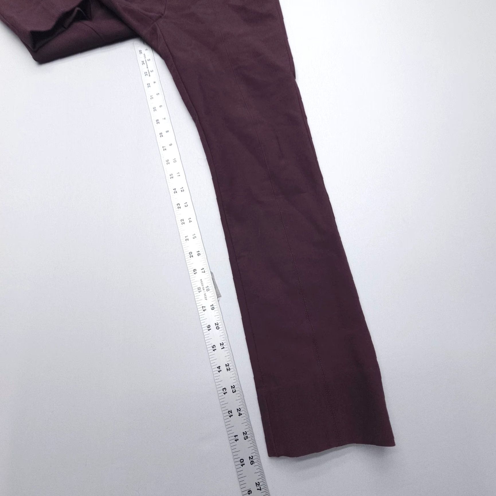 Vince Vince Front Seam Legging in Black Cherry Size Small Stretch Career Office Italy Pants Women S Slim Ankle Red USA eyeing Vintage N/A Size 28" / US 6 / IT 42 - 4 Thumbnail