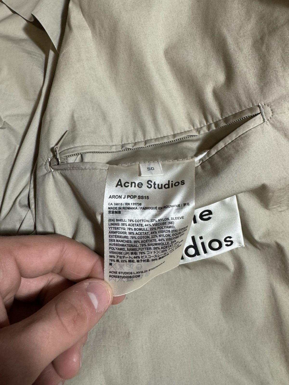 Acne Studios × Vintage Acne studios aron j pop ss15 nylon jacket / blazer Size 50R - 7 Thumbnail