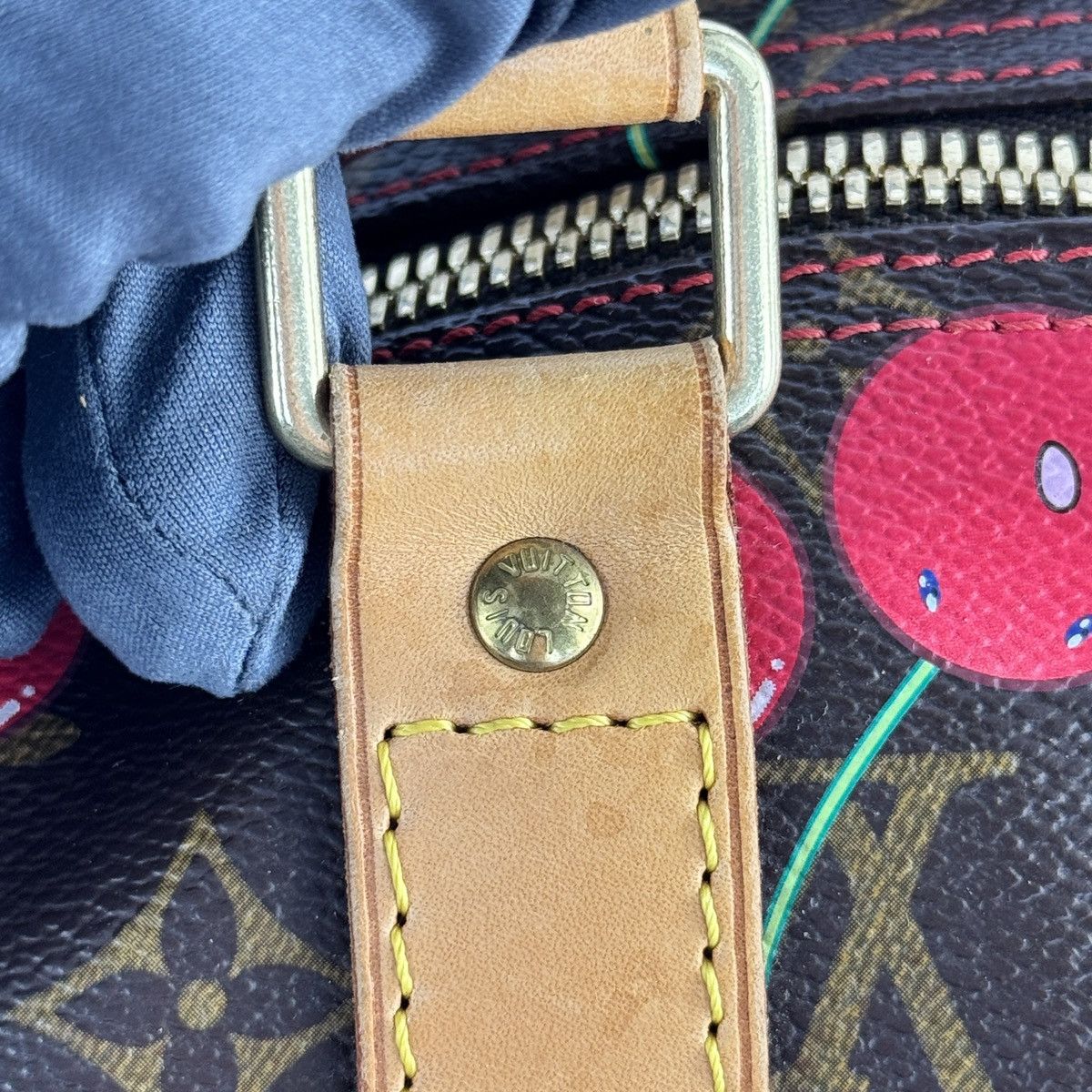 Louis Vuitton × Takashi Murakami 2005 CERISES CHERRY MONOGRAM 45 KEEPALL DUFFLE BAG Size ONE SIZE - 19 Thumbnail