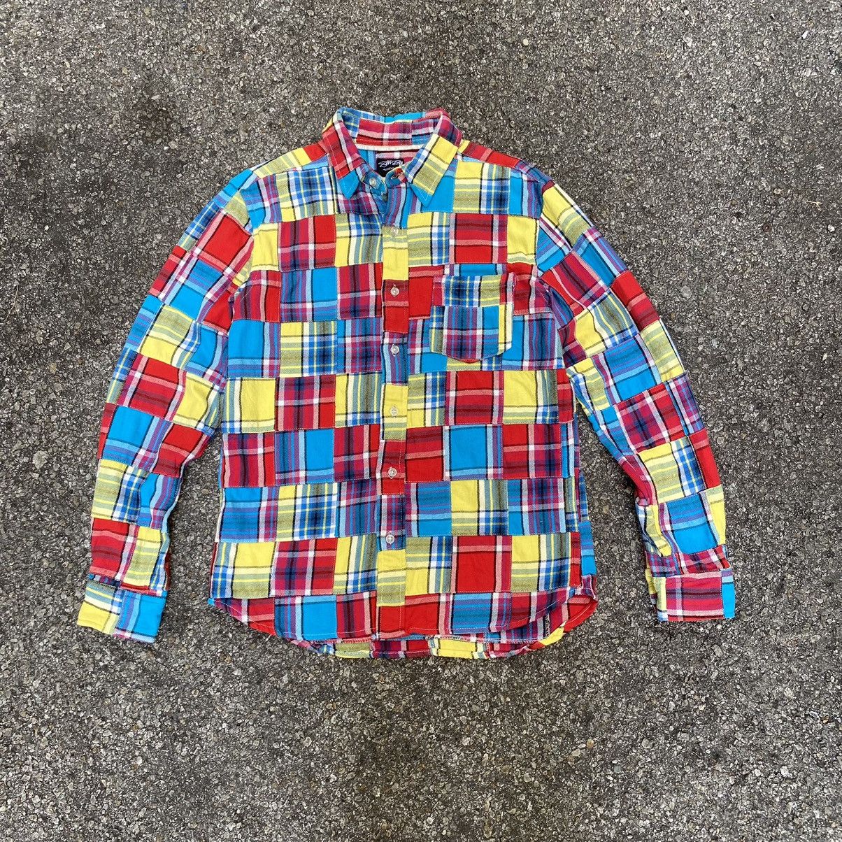 Stussy Stussy Patchwork Flannel Shirt Button Up Multicolor Size US S / EU 44-46 / 1 - 1 Thumbnail