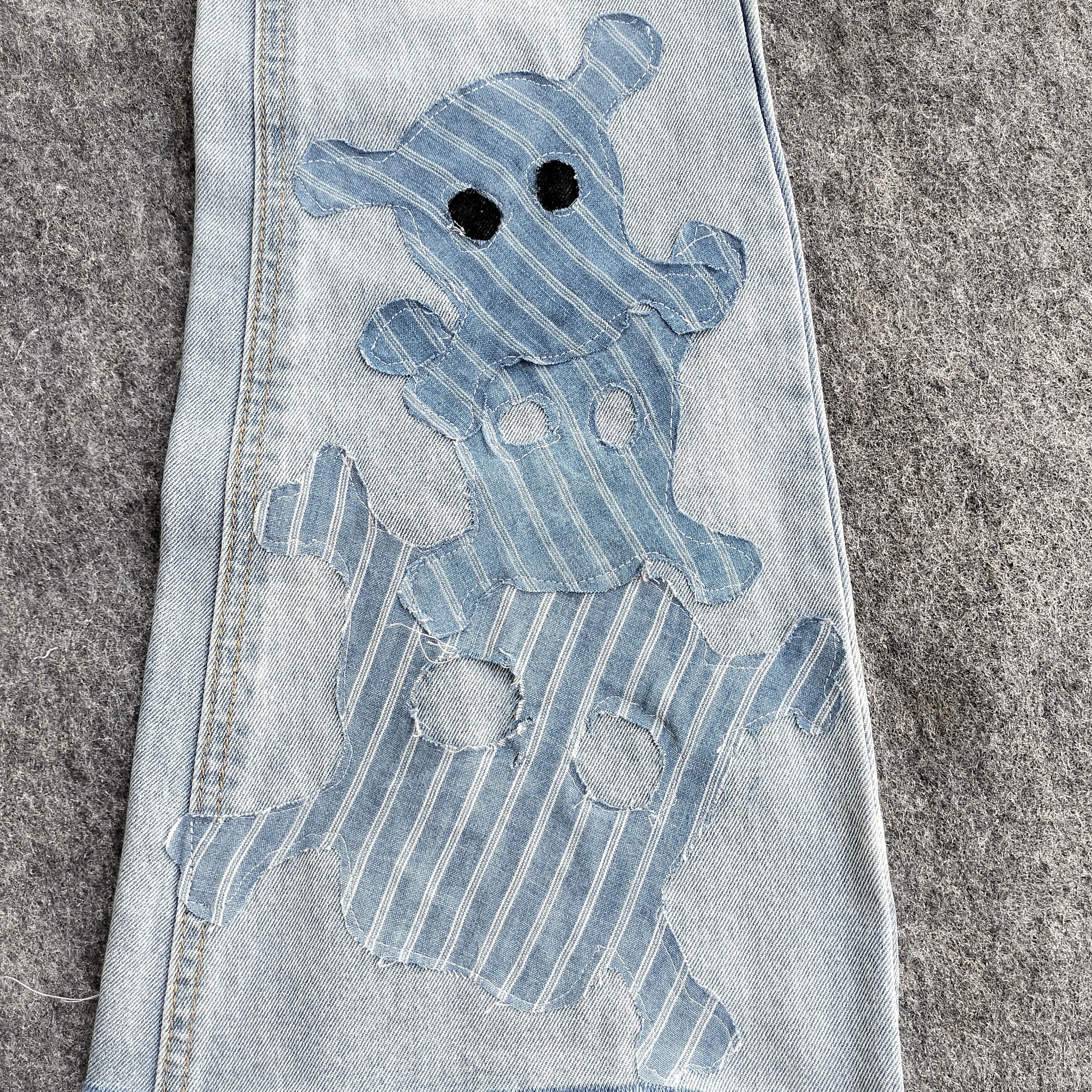 If Six Was Nine Y2k 6 skull patch work flare jeans Size 25" / US 0 / IT 36 - 5 Thumbnail