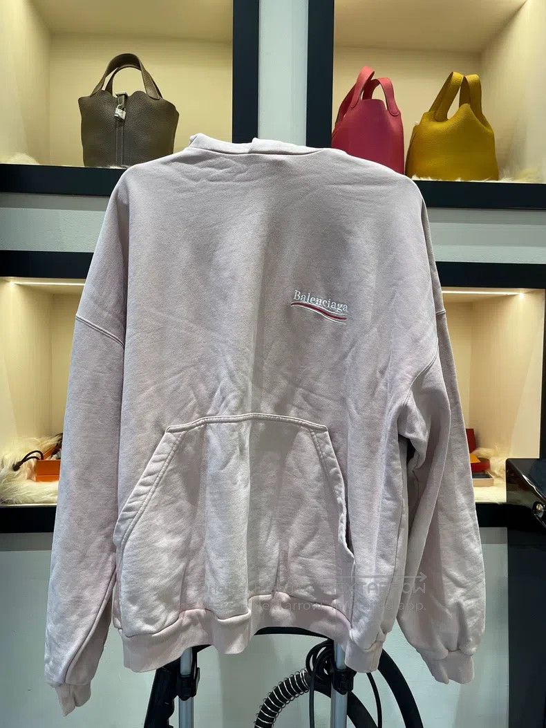 Balenciaga Balenciaga Pale Pink Embroidered Coke Wave Hooded Sweatshi Size US M / EU 48-50 / 2 - 1 Thumbnail