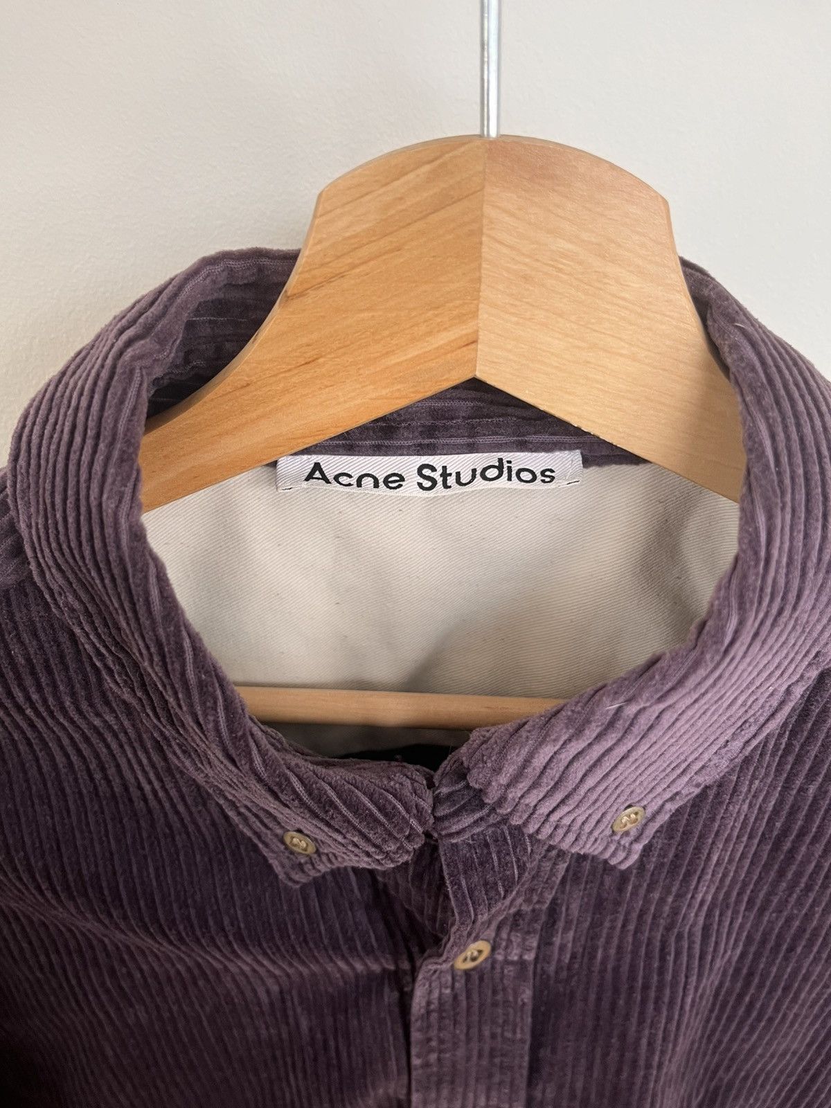 Acne Studios Acne Studios Purple Corduroy Shirt Size US S / EU 44-46 / 1 - 2 Thumbnail