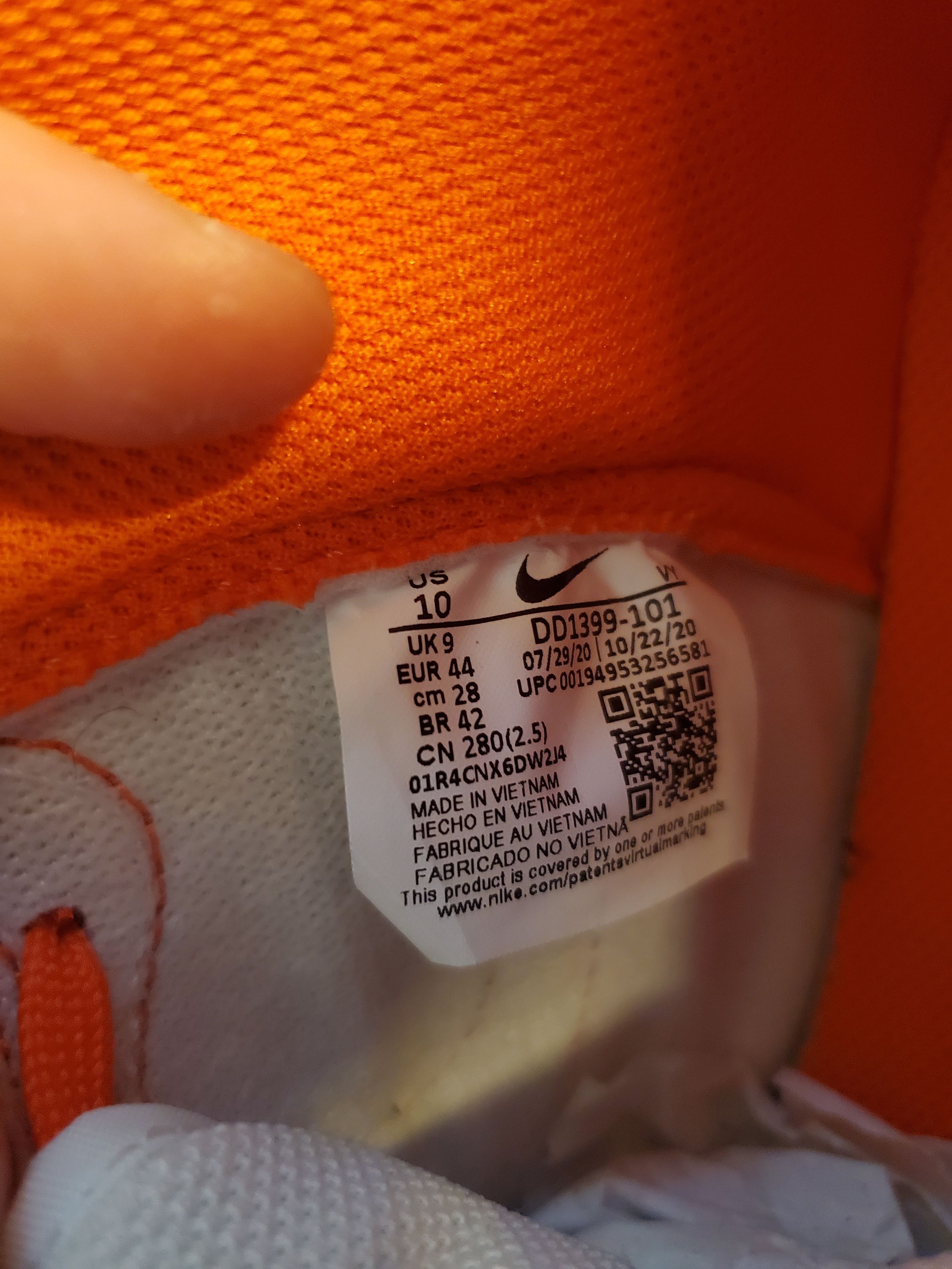 Nike Nike High Dunk Retro White/Orange Size US 10 / EU 43 - 4 Thumbnail