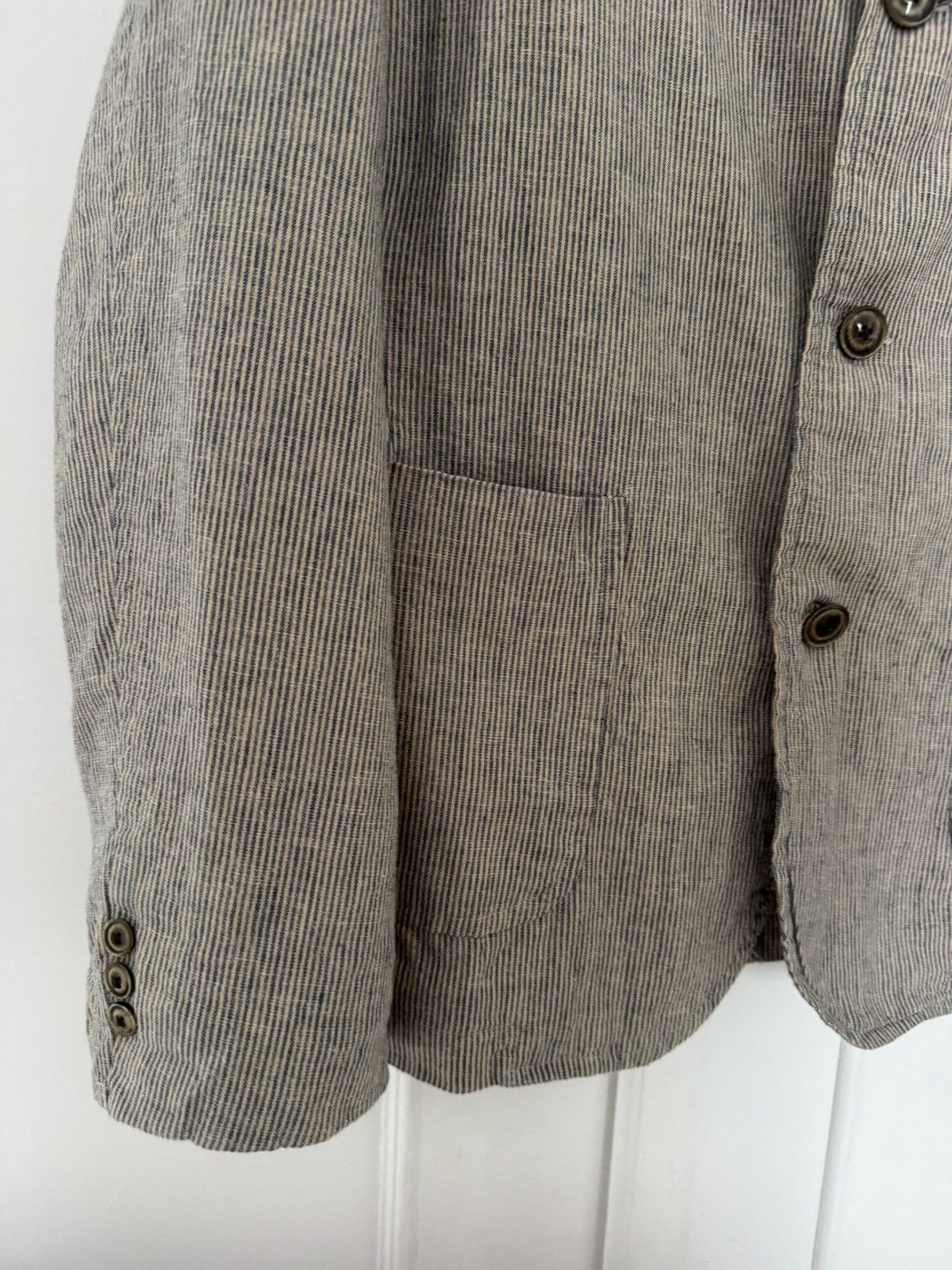 Corridor Corridor Small Natural Linen Ticking Stripe 3 Button Blazer Size 38R - 9 Thumbnail