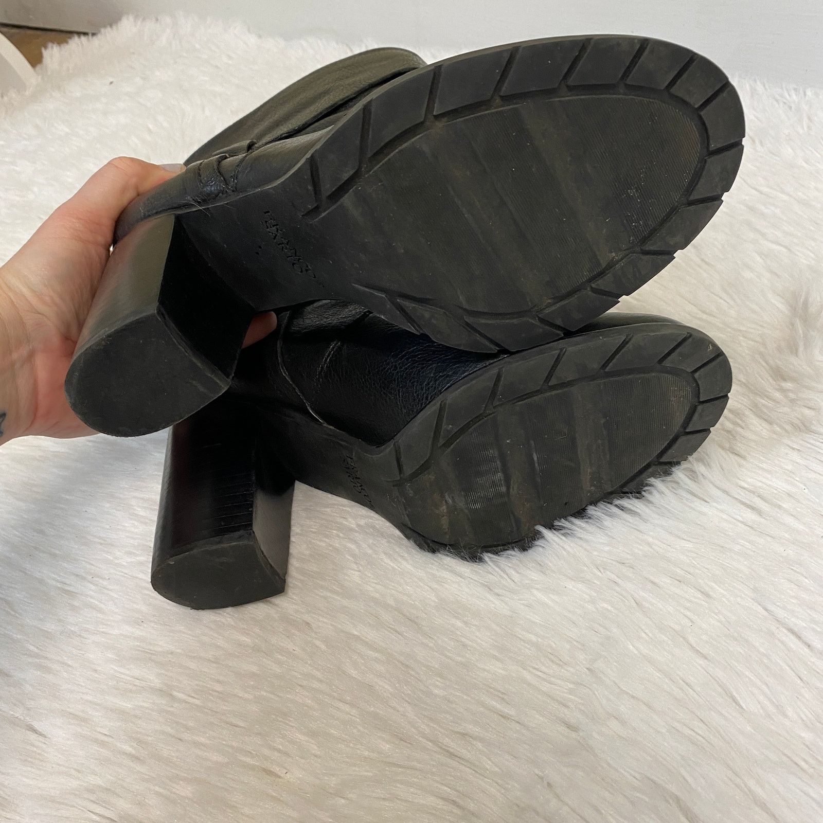 Franco Sarto Franco Sarto Occela Black Leather Ankle Boots Size 8 Size US 8 / IT 38 - 6 Thumbnail