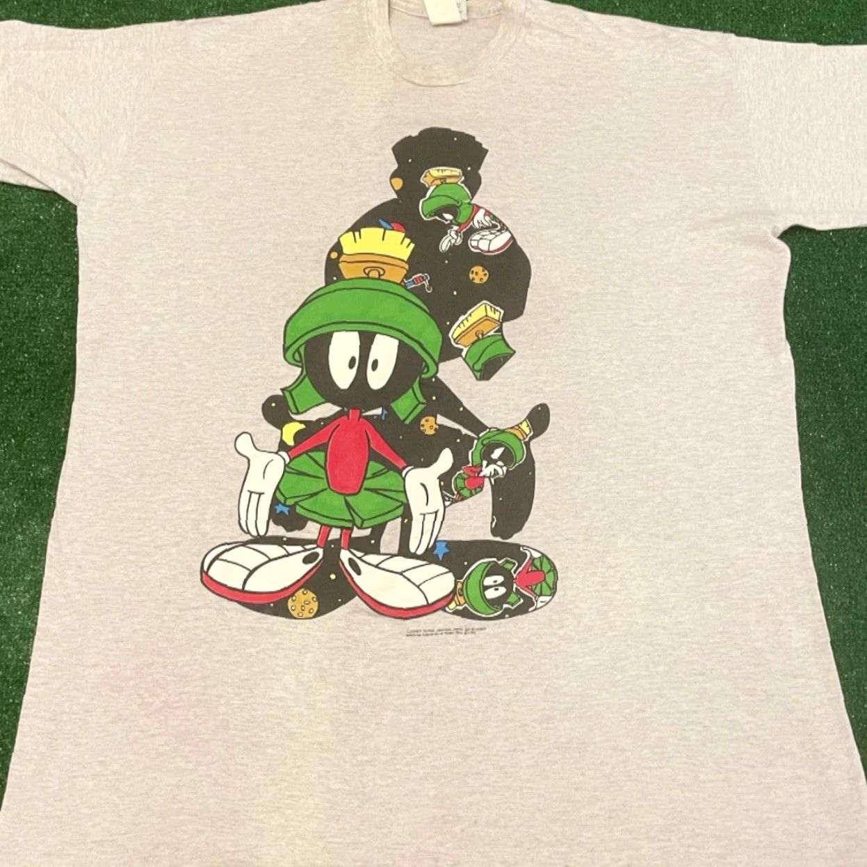 Vintage VINTAGE Marvin The Martian Looney Tunes Shirt Mens XXL Gray 1993 90s Cartoon VTG T-Shirt S Short Sleeve Size US XXL / EU 58 / 5 - 4 Thumbnail