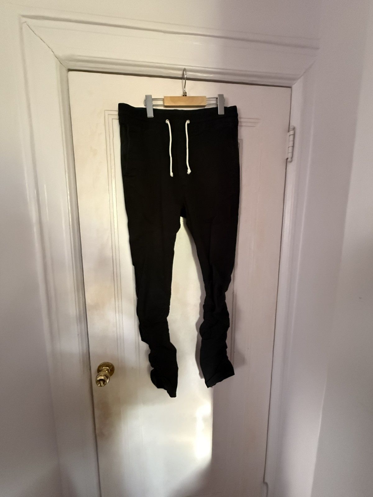 H&M Black Twill Jogger Pants Size US 33 - 2 Thumbnail
