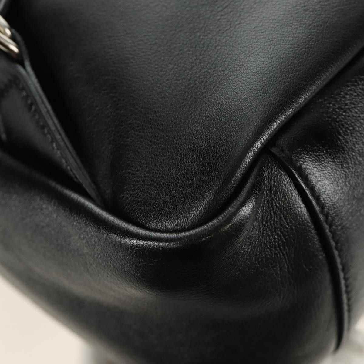 Saint Laurent Paris SAINT LAURENT Backpack Leather Black Silver Auth 185905SM - Size ONE SIZE - 18 Thumbnail