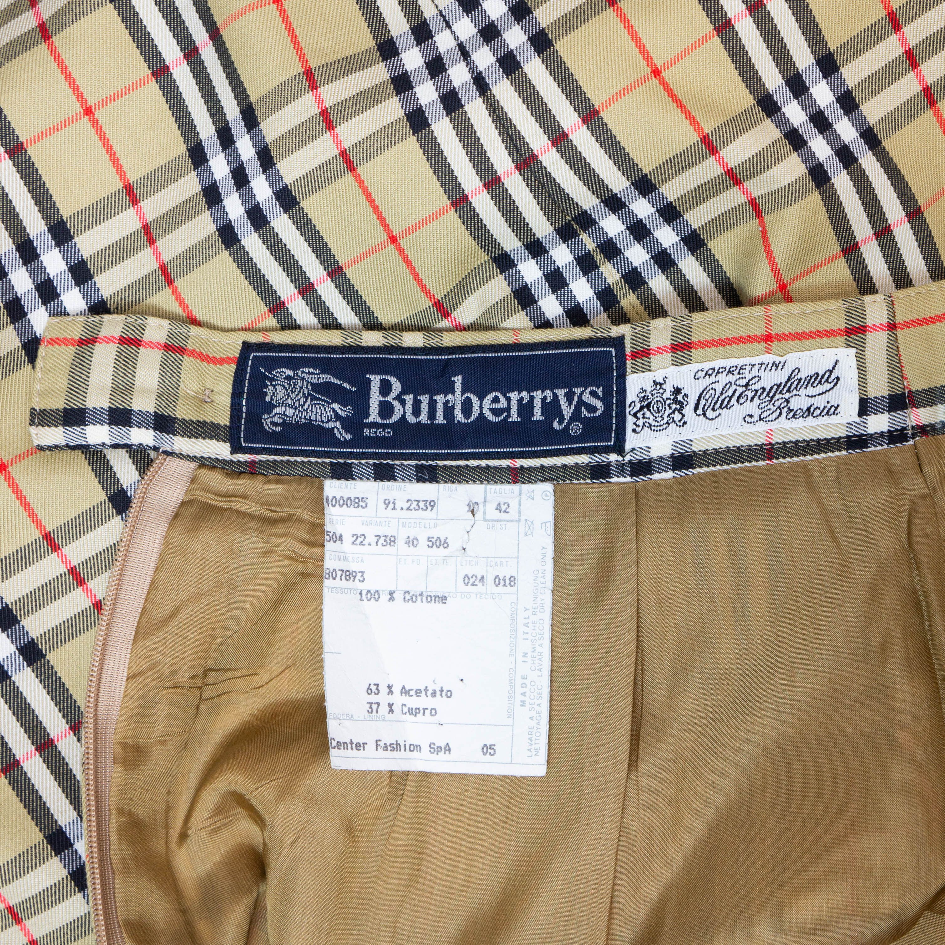 Burberry BURBERRY Check Monogram Skirt Vintage 90s 00s Size 27" / US 4 / IT 40 - 7 Thumbnail