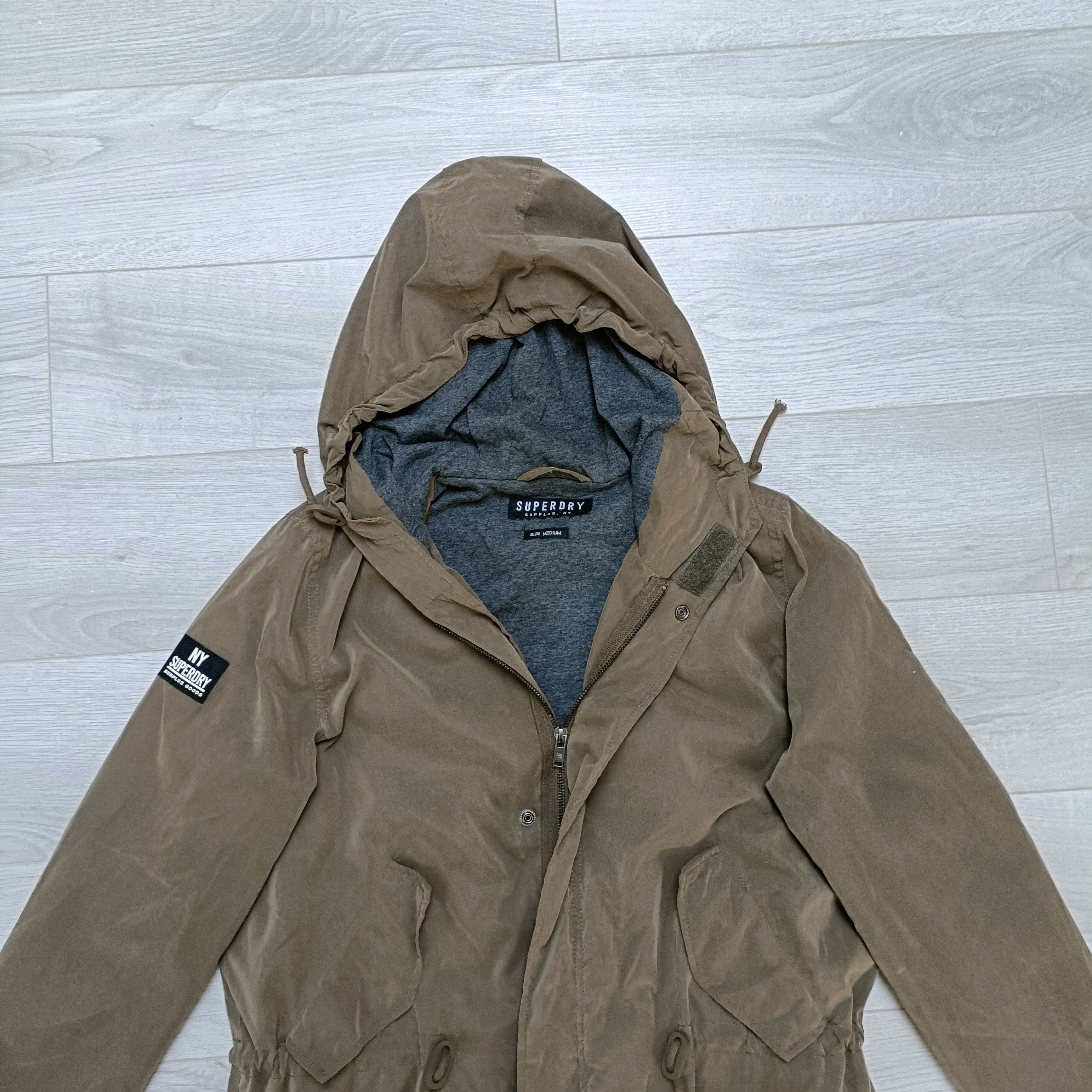Superdry Men's Khaki Full Zip Parka ! Size US M / EU 48-50 / 2 - 4 Thumbnail