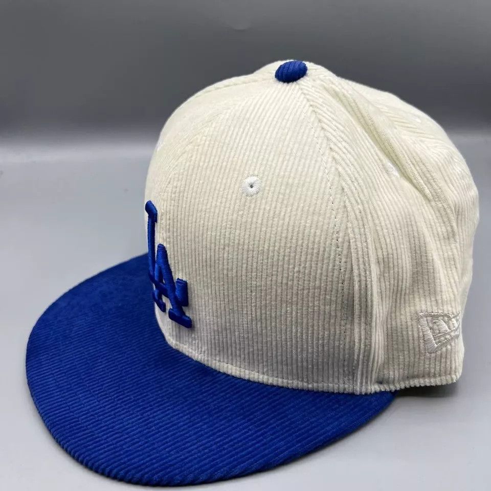 New Era Los Angeles LA Dodgers Hat Men 7 5/8 Corduroy Fitted Cap New Size ONE SIZE - 3 Thumbnail