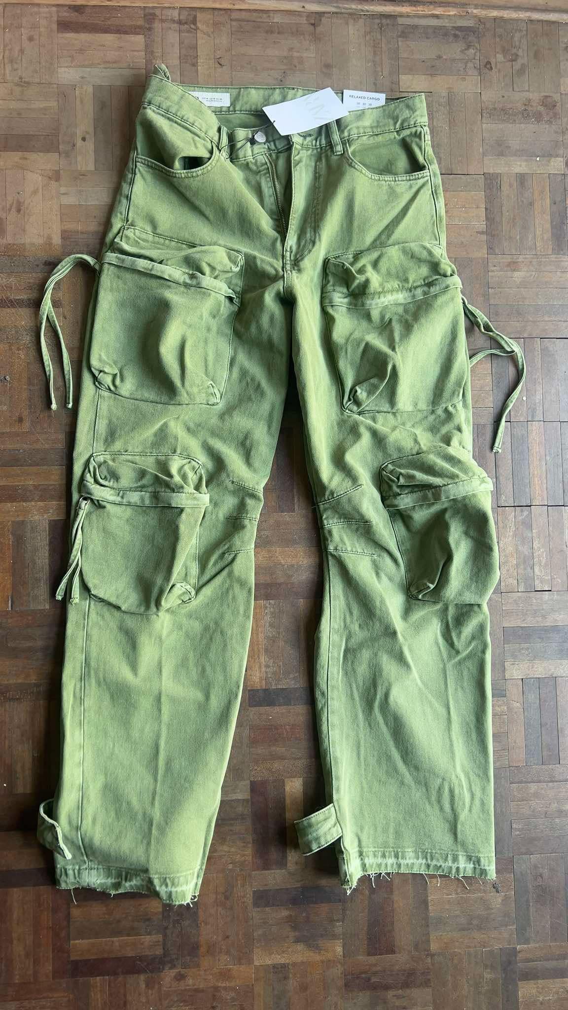 Zara Zara Cargo trousers size man 30 green color Size US 30 / EU 46 - 15 Thumbnail