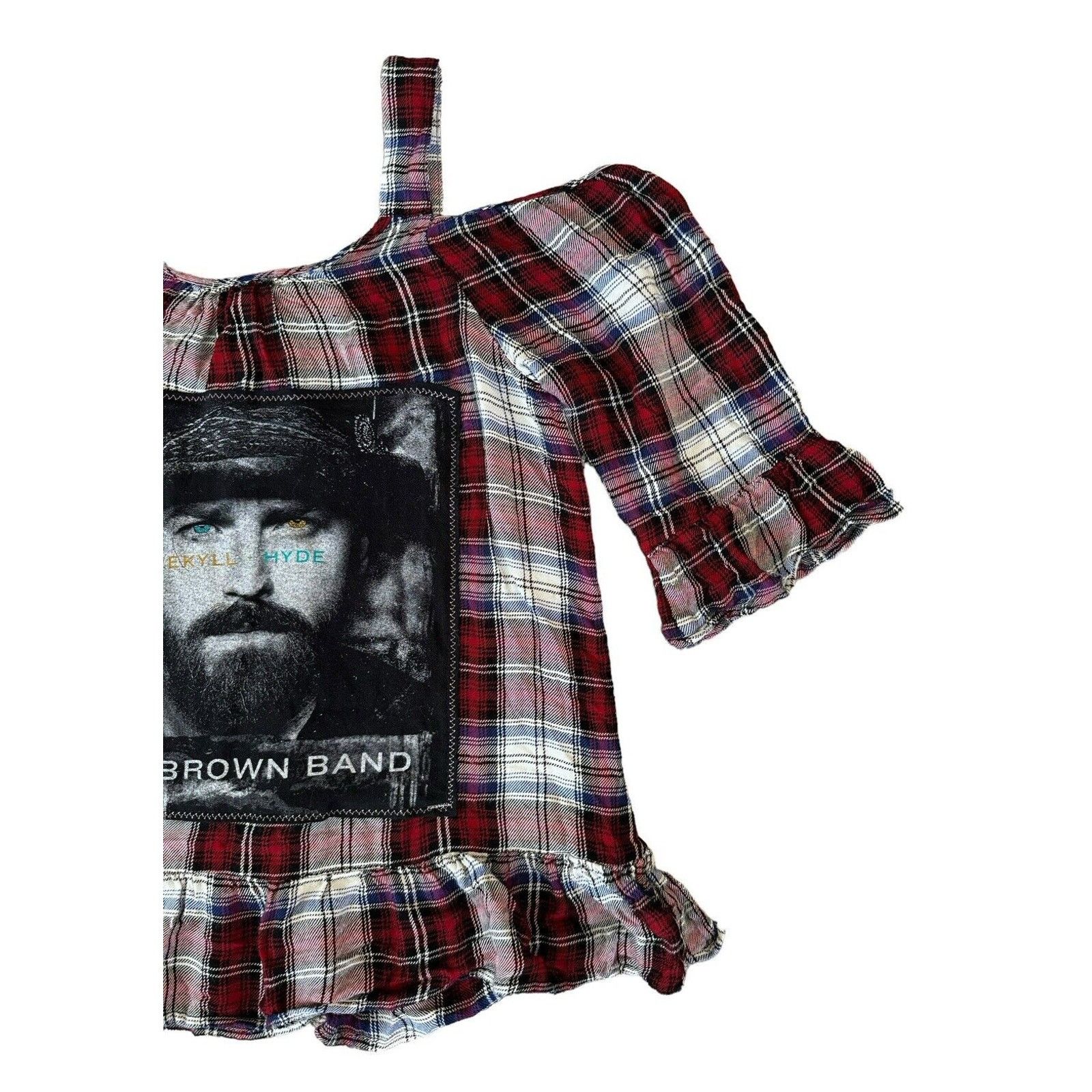 Anthropologie ZAC BROWN Country Western Plaid Upcycled Retro Vintage Shirt Size S / US 4 / IT 40 - 9 Thumbnail