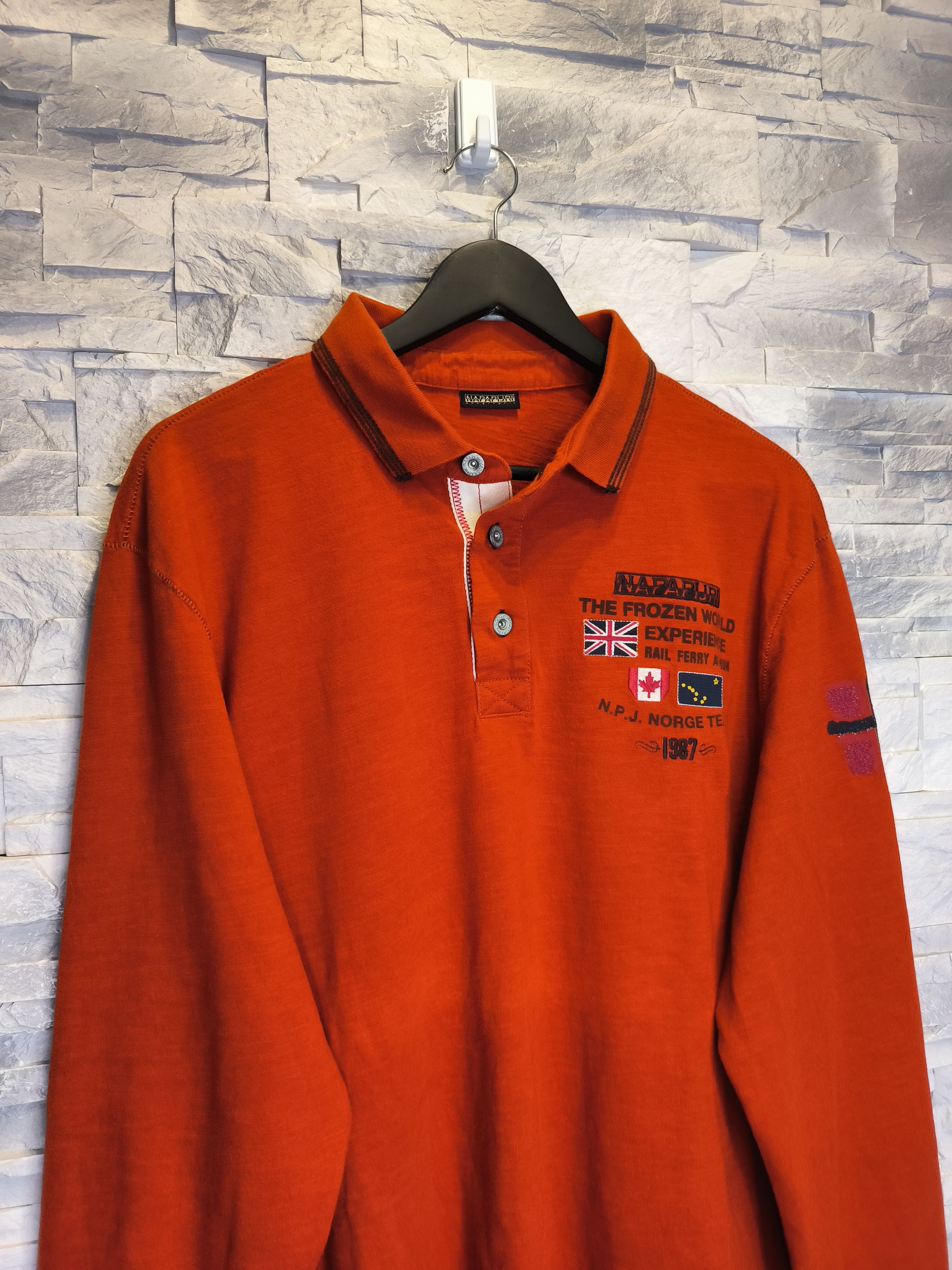 Napapijri Napapijri Norge Team Frozen NPJ Long Sleeve Polo Size US XL / EU 56 / 4 - 2 Thumbnail