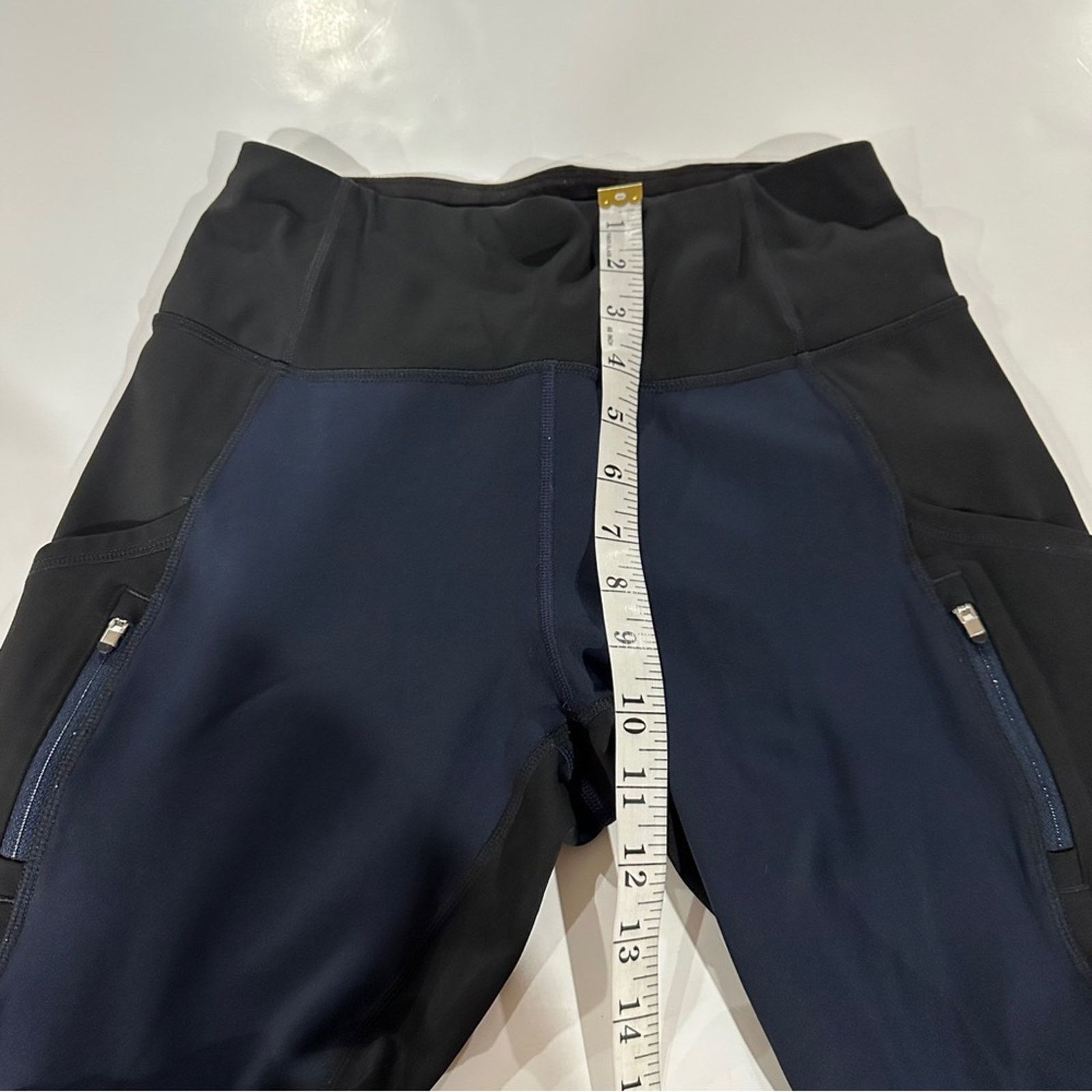 Athleta Athleta Traverse Navy Blue & Black High Rise Leggings Sz S Size 25" / US 0 / IT 36 - 11 Thumbnail