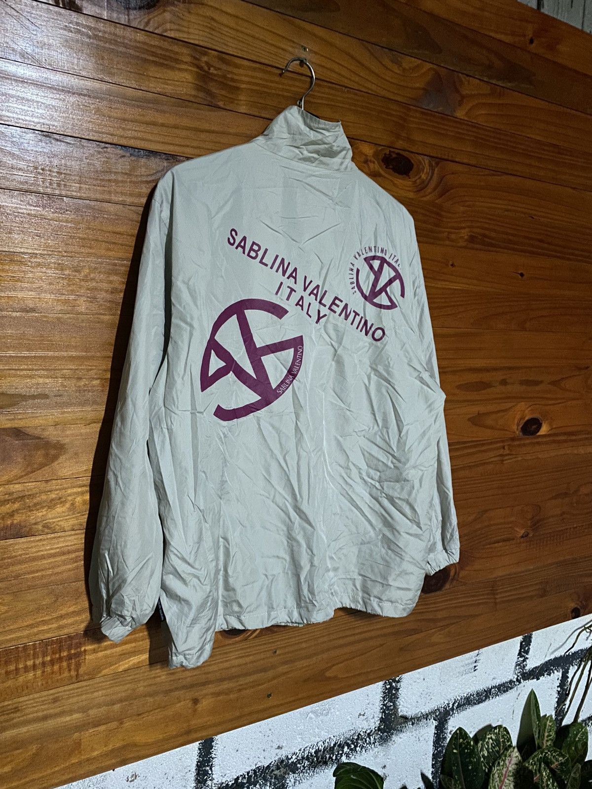 Vintage Sablina Valentino Italy Windbreaker Jacket Grey Logo Size US M / EU 48-50 / 2 - 5 Thumbnail