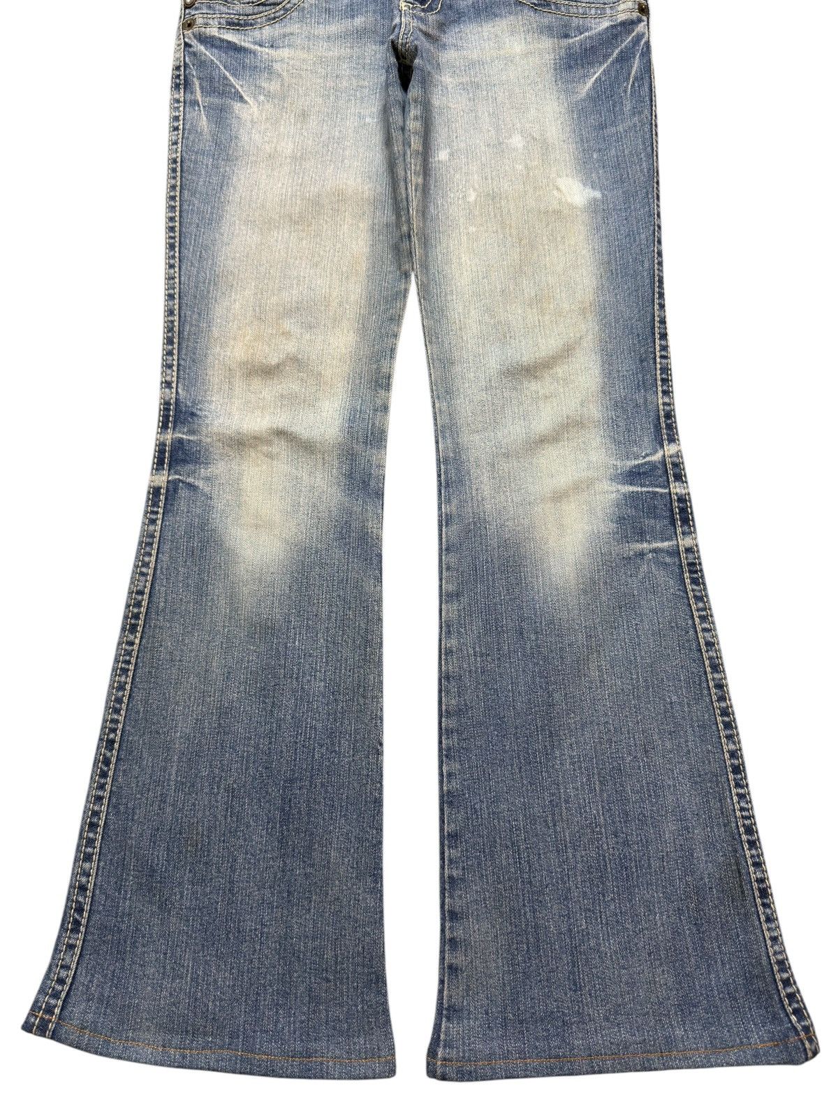 Hysteric Glamour Vintage Y2K Japanese Brand Blue Faded Wash Wide Leg Flare Size US 30 / EU 46 - 7 Thumbnail