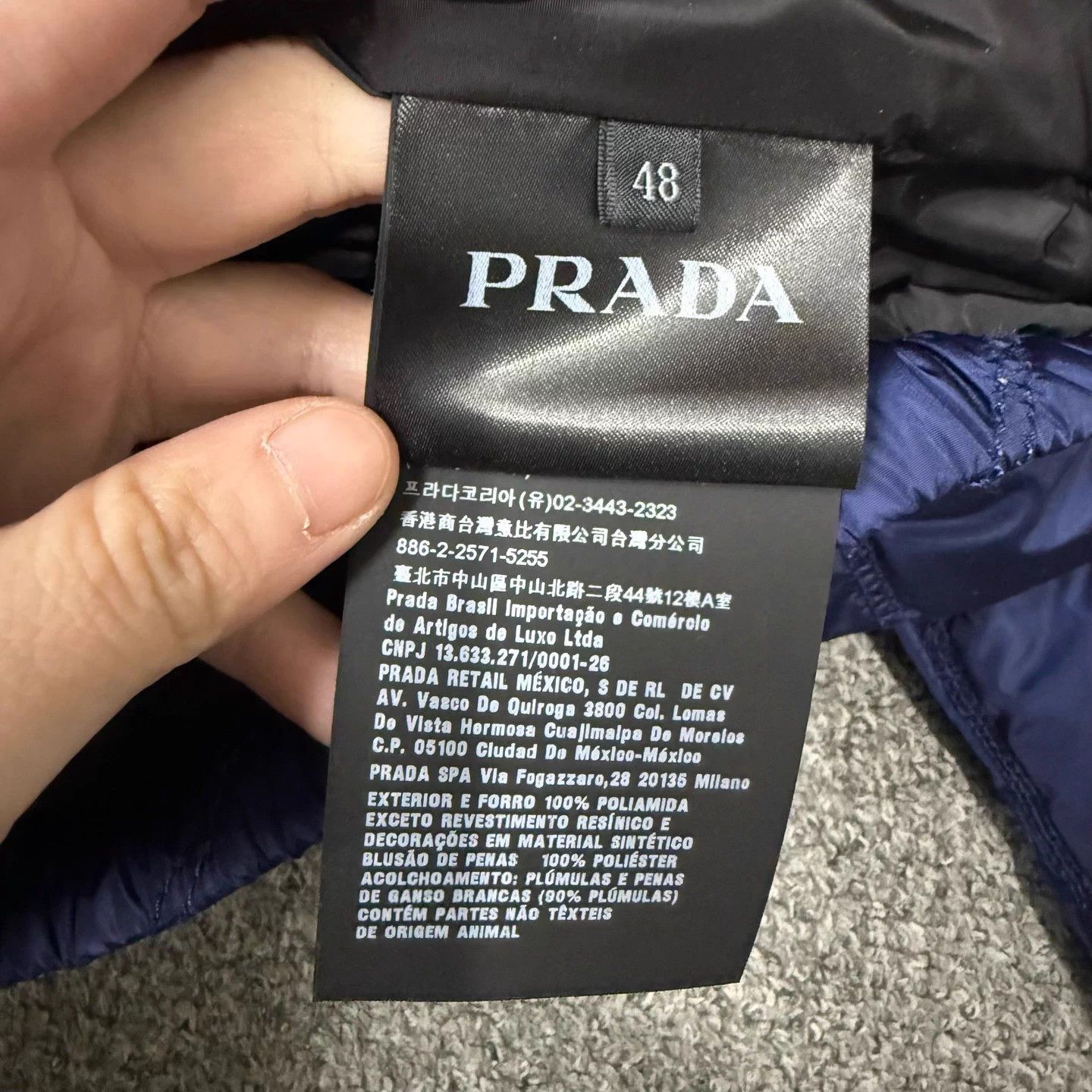 Prada Prada blue diamond quilted triangle down jacket 48 99 new Size XL / US 12-14 / IT 48-50 - 4 Thumbnail
