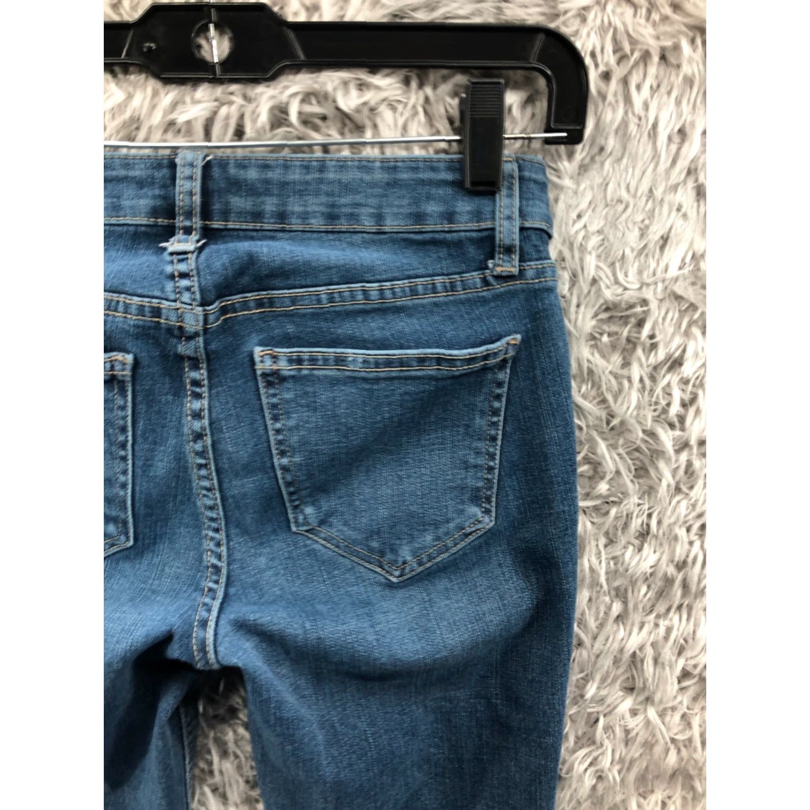 Vintage LC Lauren Conrad Skinny Jeans Woman Size 2 Blue Denim 5-Pocket Regular Rise Slim Fit Pants Size 26" / US 2 / IT 38 - 6 Thumbnail