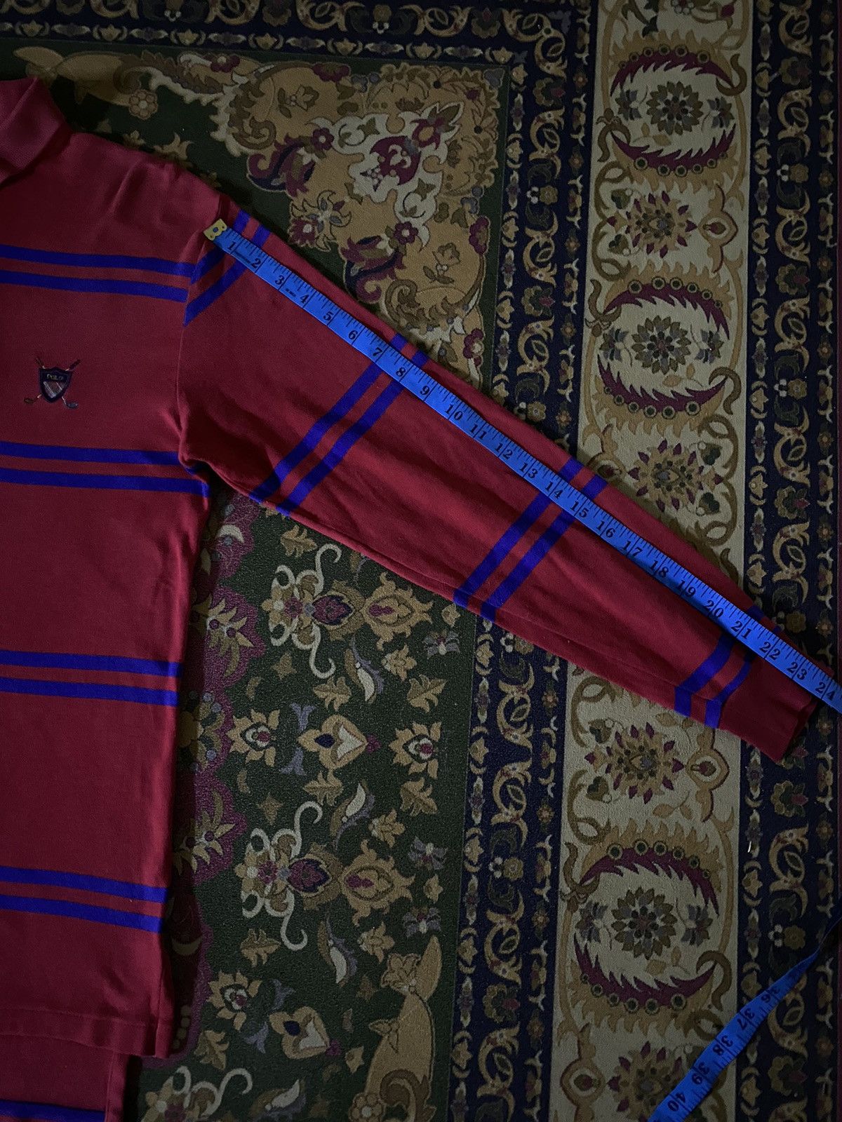 Polo Ralph Lauren 🔥Vintage Polo Ralph Lauren Golf Striped Long Sleeve Polo Size US M / EU 48-50 / 2 - 9 Thumbnail