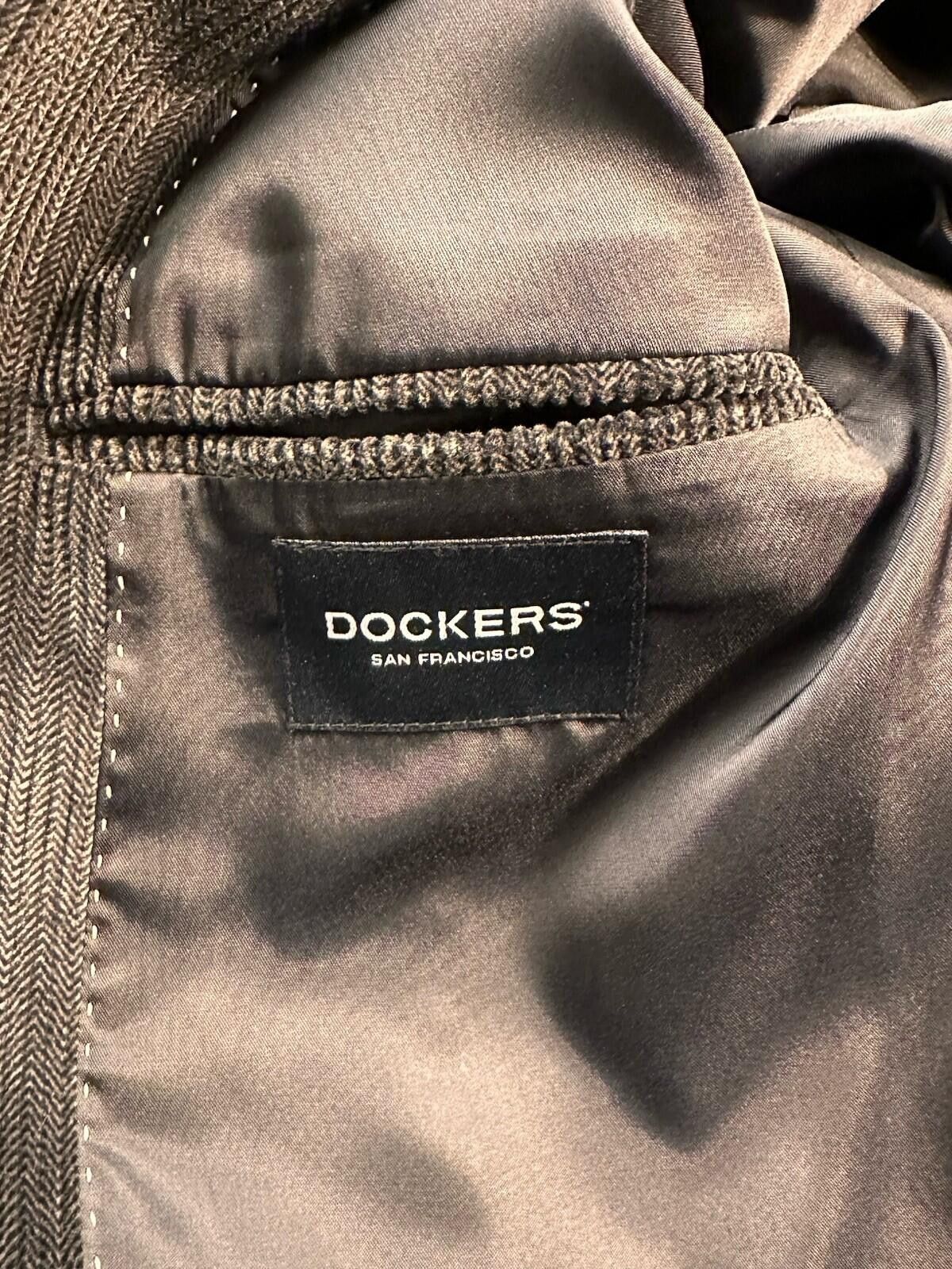 Dockers Dockers Black Corduroy Herringbone Men's Blazer 44L Size 44L - 6 Thumbnail