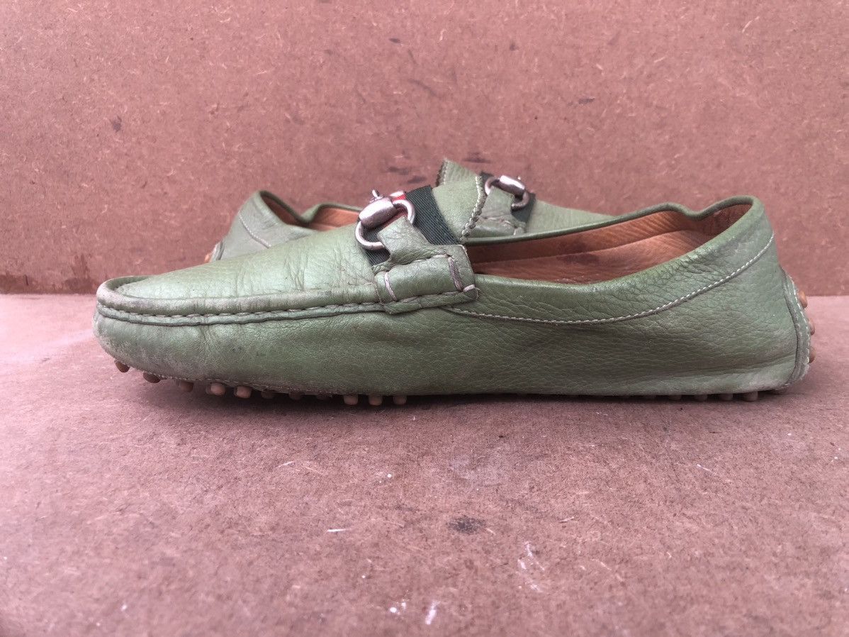 Gucci Gucci 322741 green calfskin Leather Men’s driving sneakers Size US 6.5 / EU 39-40 - 6 Thumbnail
