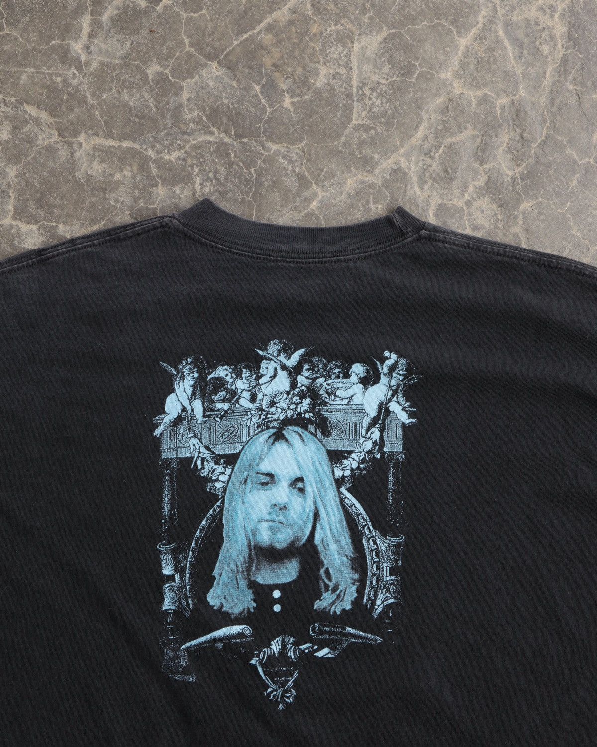 Nirvana Vintage Kurt Cobain Nirvana Memorial Angel Black Archive Tee Size US L / EU 52-54 / 3 - 5 Thumbnail