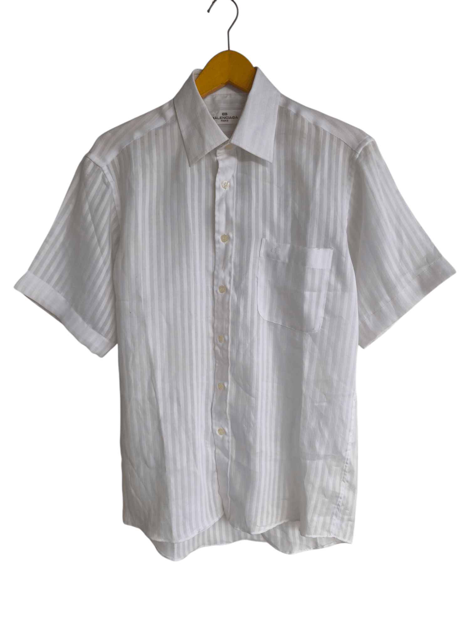 Balenciaga × Designer Vintage Balenciaga white stripe shirt Size US M / EU 48-50 / 2 - 1 Thumbnail