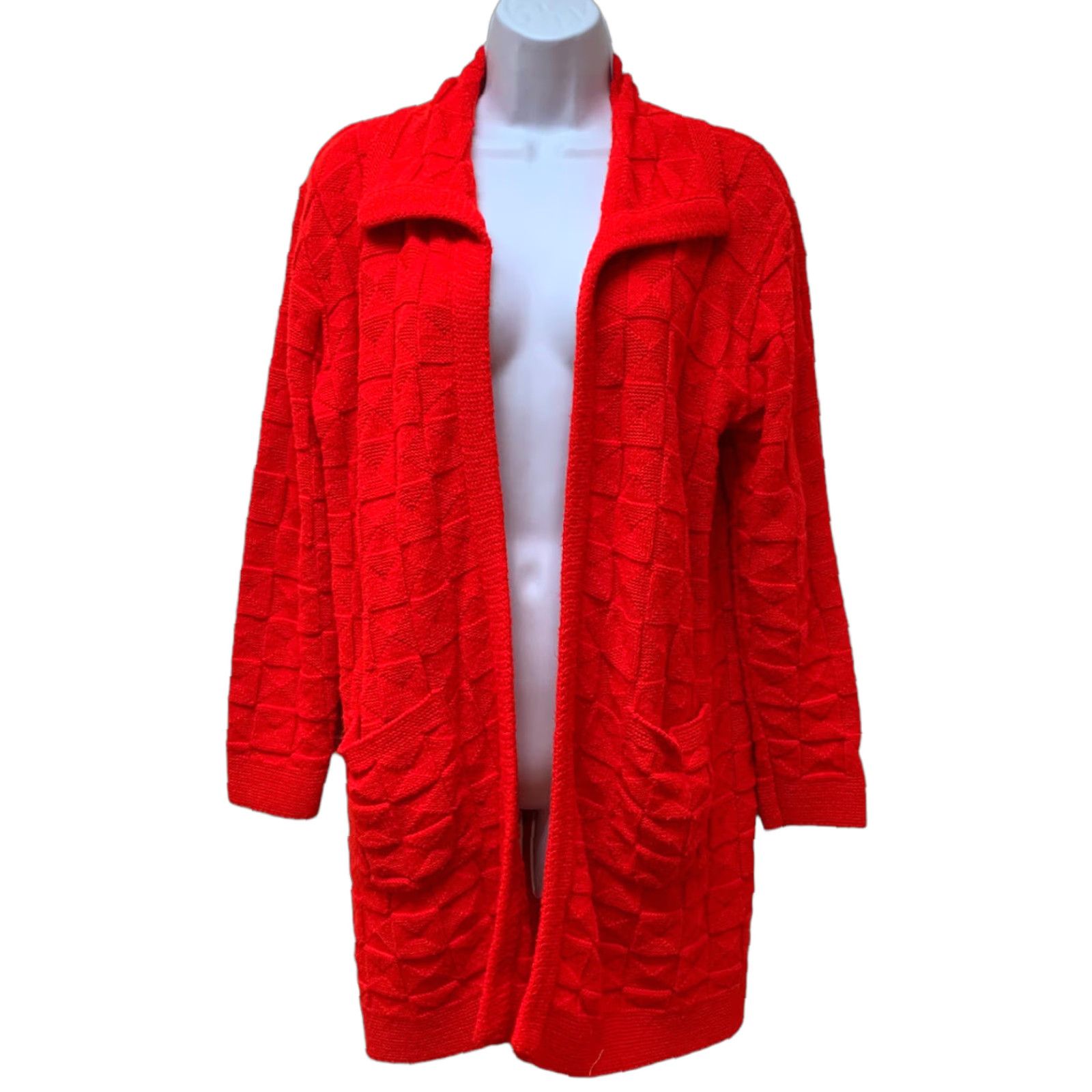 Vintage VINTAGE Milrank California Cardigan Ladies L/XL Red Knit with Pocket Size L / US 10 / IT 46 - 1 Thumbnail
