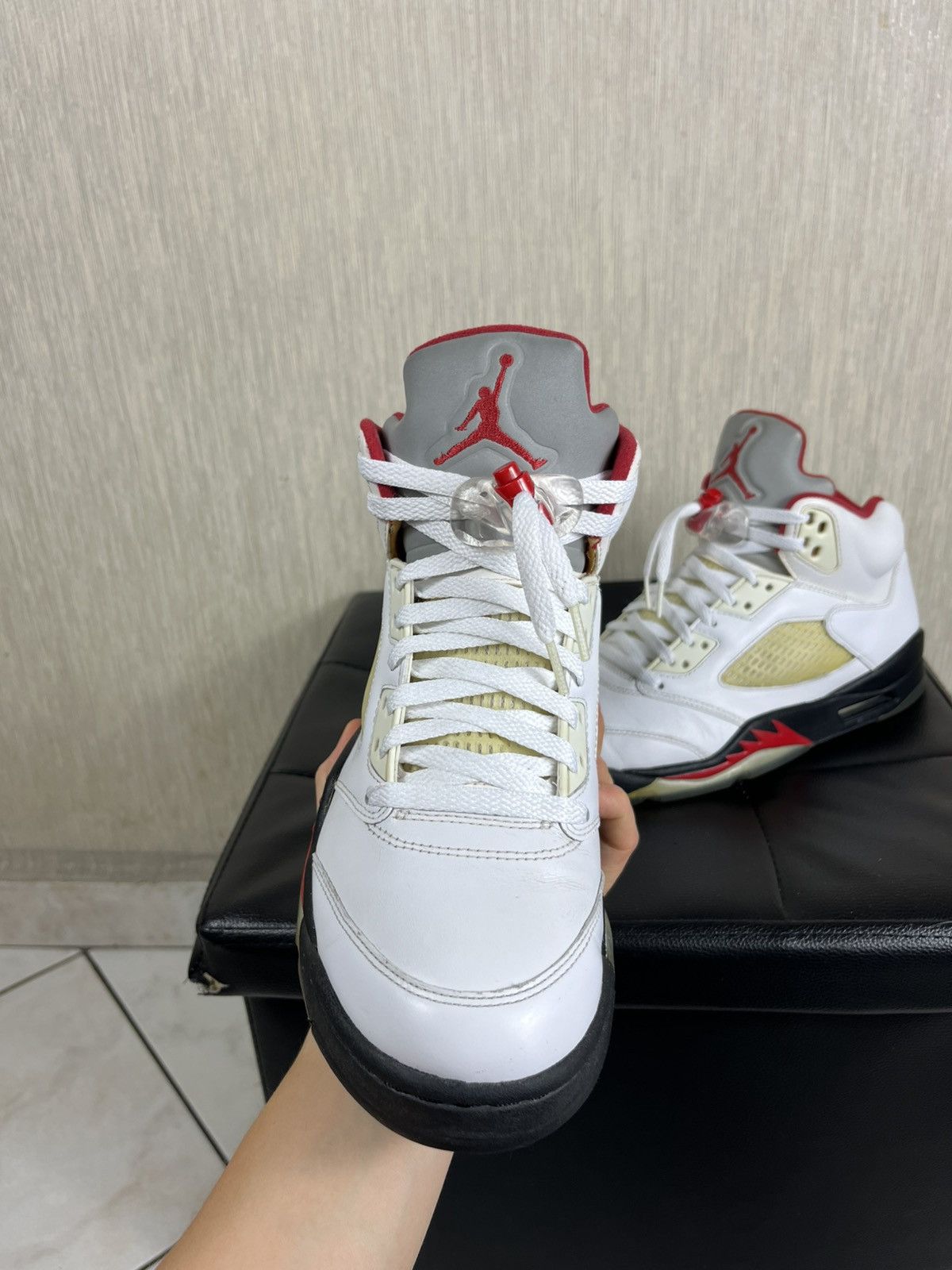 Jordan Brand × Nike × Vintage Vintage OG Nike air Jordan 5 V fire red sneakers 2012 retro Size US 7.5 / EU 40-41 - 4 Thumbnail