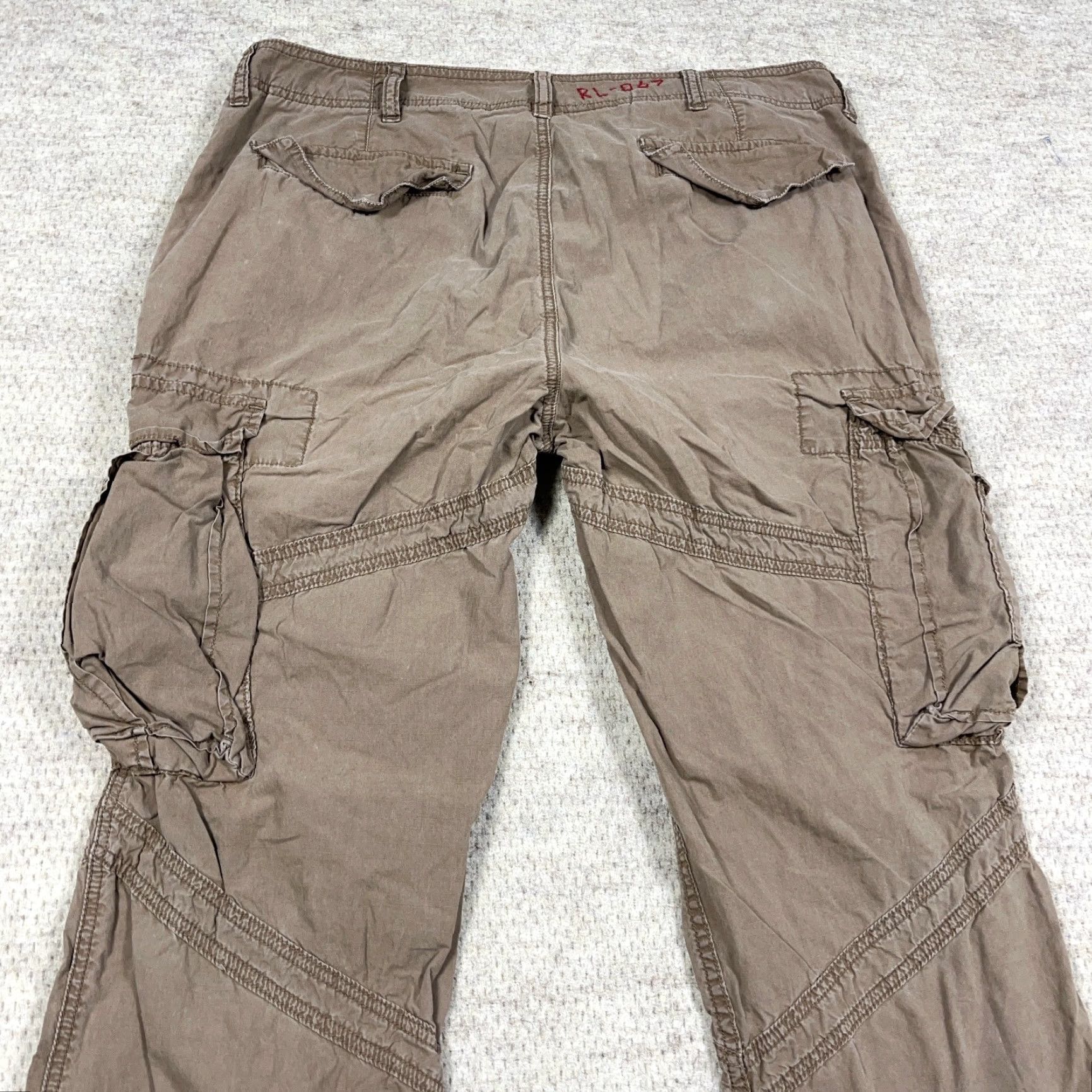 Polo Ralph Lauren VINTAGE Polo Ralph Lauren Cargo Pants Men 36x30 Brown Paratropper Military RL 67 Size US M / EU 48-50 / 2 - 4 Thumbnail