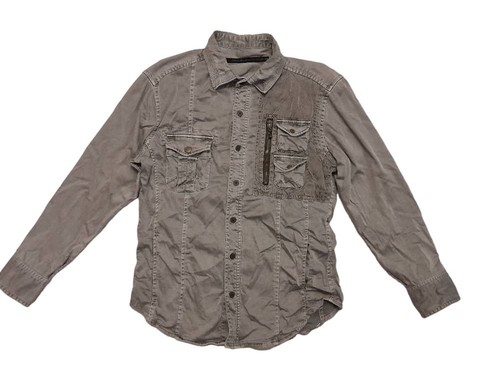 image of Of Kazutaka Kato Tactical Shirt Button (F64) in Green, Men's (Size Small)