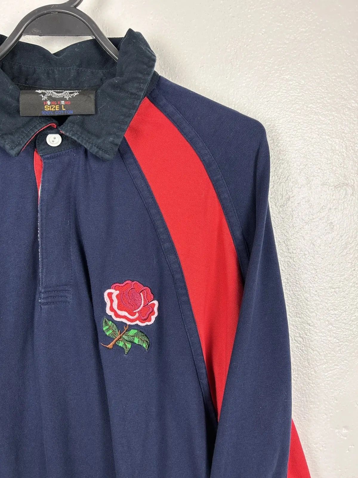 Vintage 00s Vintage Rugby Seves 2002 England Collared Long Sleeve Size US L / EU 52-54 / 3 - 2 Thumbnail