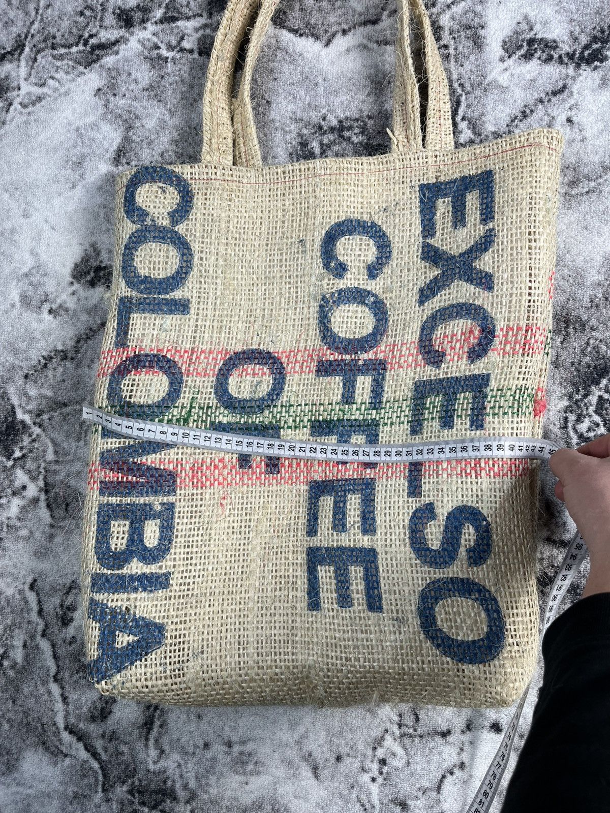 Other Recycled Coffee Sack Tote Bag Burlap Market Shopper Size ONE SIZE - 17 Thumbnail
