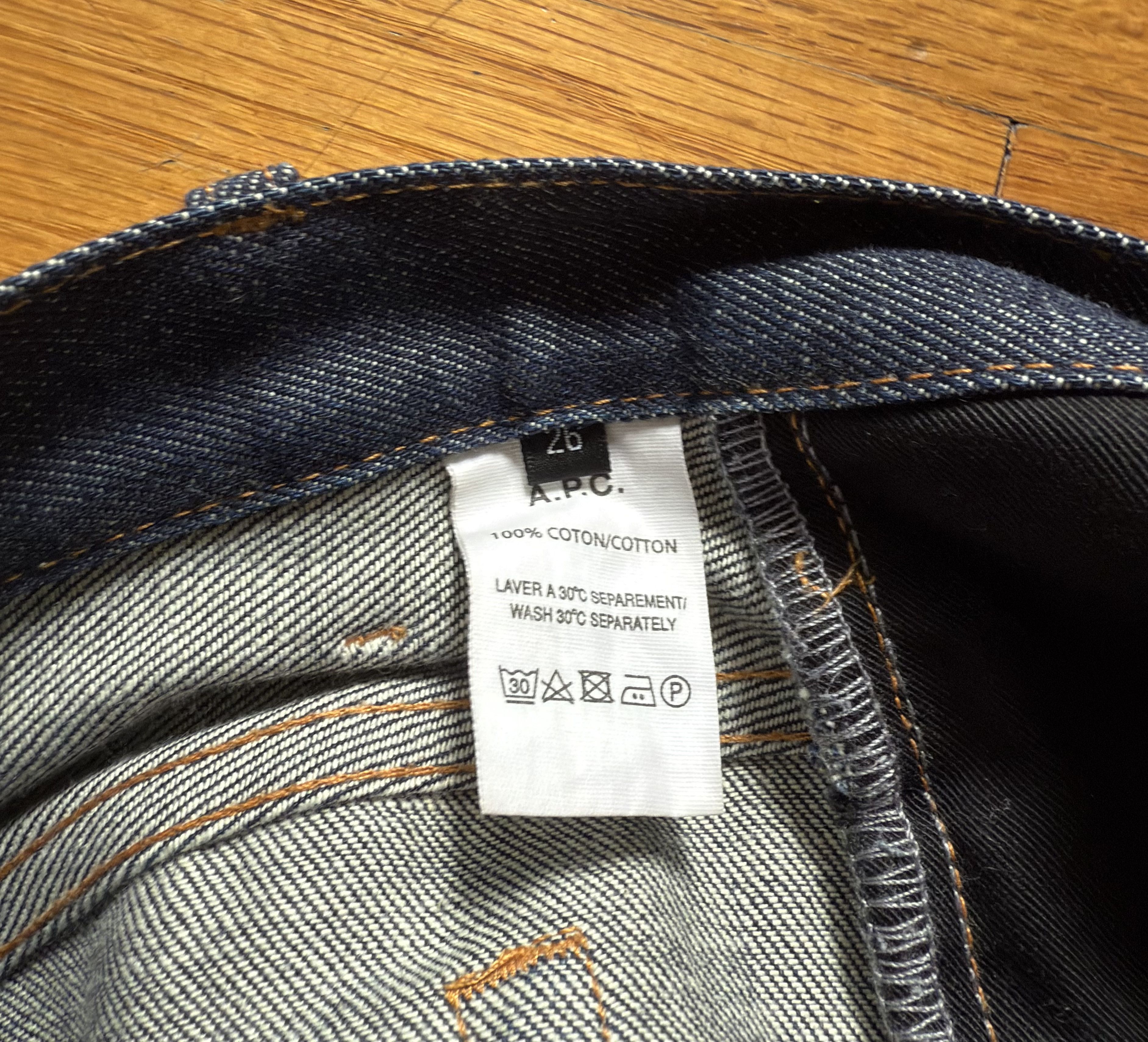 A.P.C. × Kanye West A.P.C x Kanye Raw Demim Jeans Size US 26 / EU 42 - 3 Thumbnail