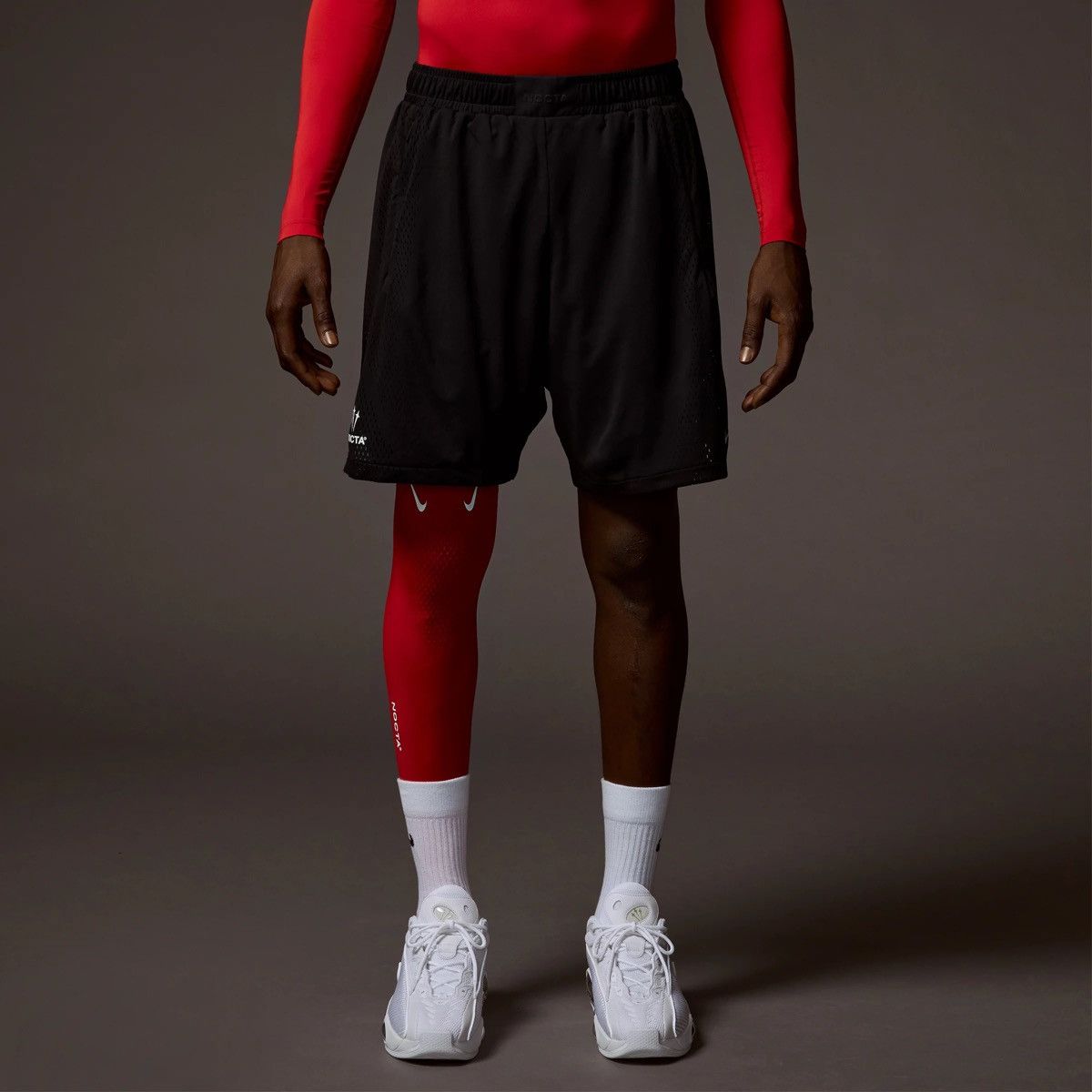 Drake × NOCTA × Nike Nocta x Nike - RED Men's SingleLeg Basketball Tight size M Size US 30 / EU 46 - 1 Thumbnail