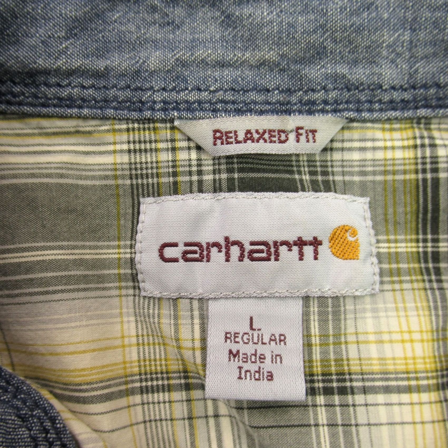 Carhartt Carhartt Shirt Mens Large Short Sleeve Snap Front Pockets Plaid Relaxed Size US L / EU 52-54 / 3 - 4 Thumbnail