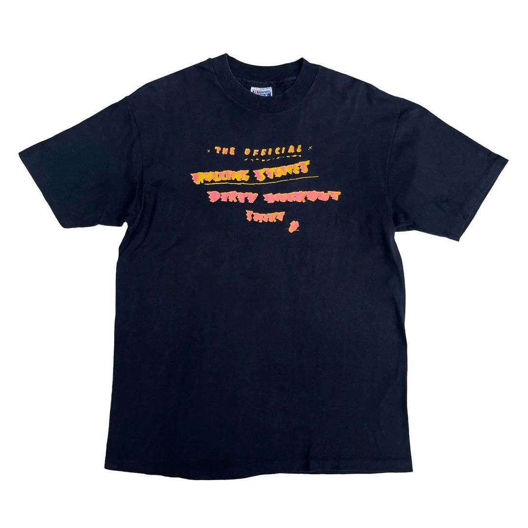 Band Tees × Hanes × Vintage Rolling Stones 1986 80s Vintage Dirty Workout Olga T-Shirt Size US XL / EU 56 / 4 - 1 Thumbnail