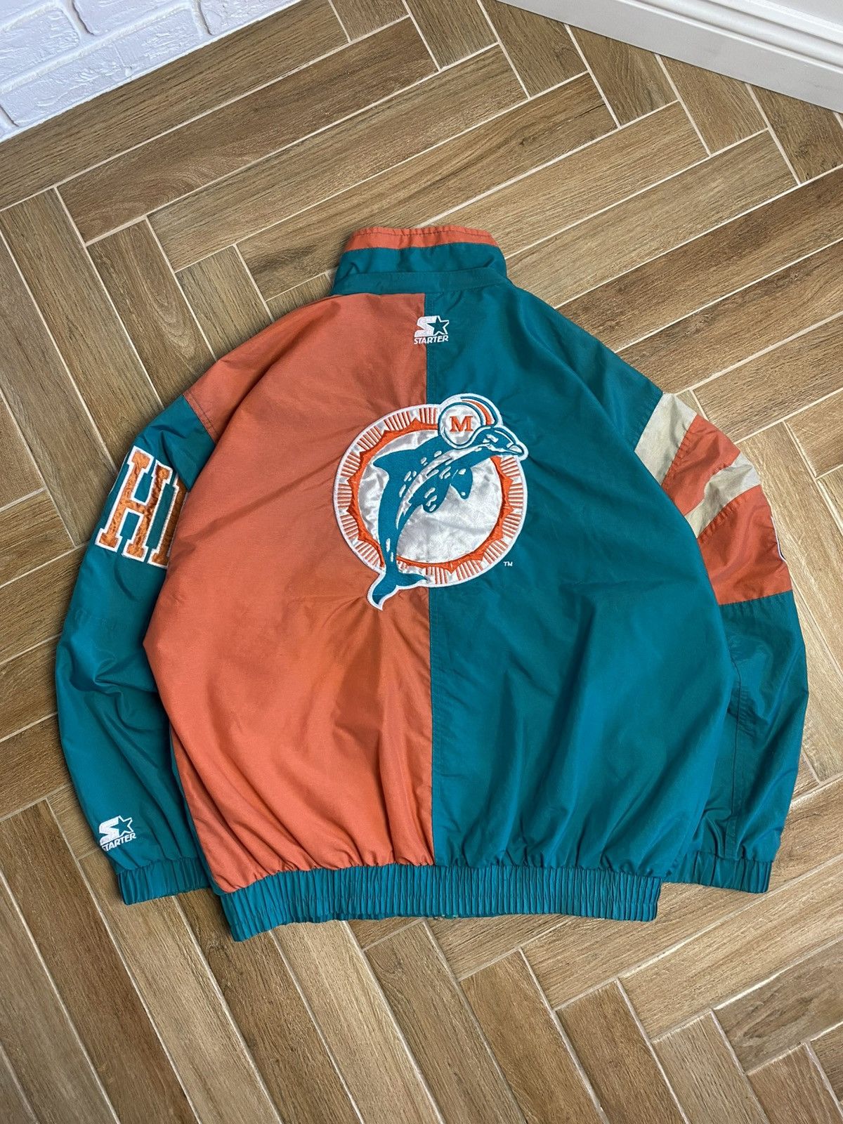 NFL × Starter × Vintage Vintage 90s Miami Dolphins Proline NFL Starter Jacket (L) Size US L / EU 52-54 / 3 - 2 Thumbnail