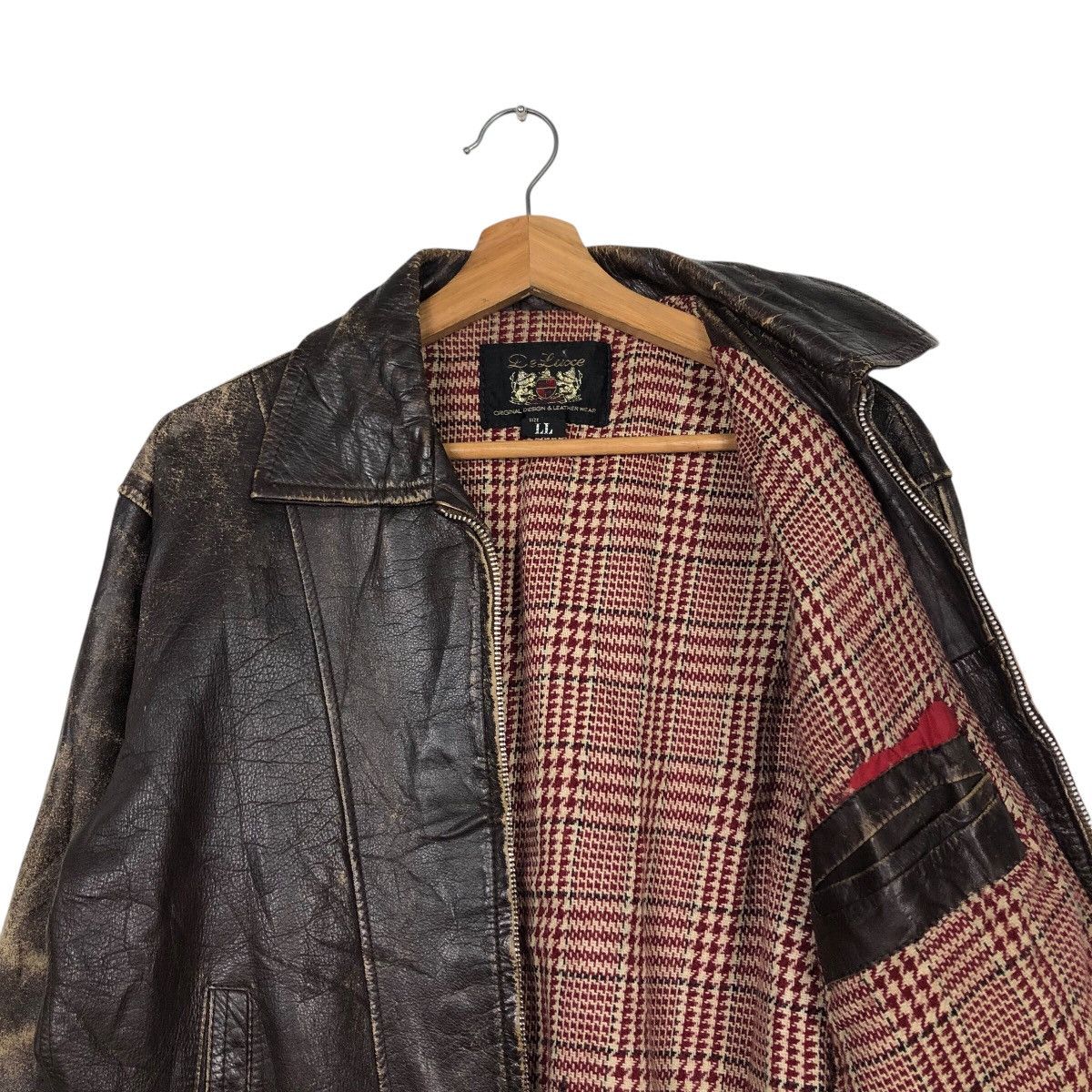 Japanese Brand 📌Vintage Genuine Leather Jacket Deluxe Japan Made Size US L / EU 52-54 / 3 - 13 Thumbnail