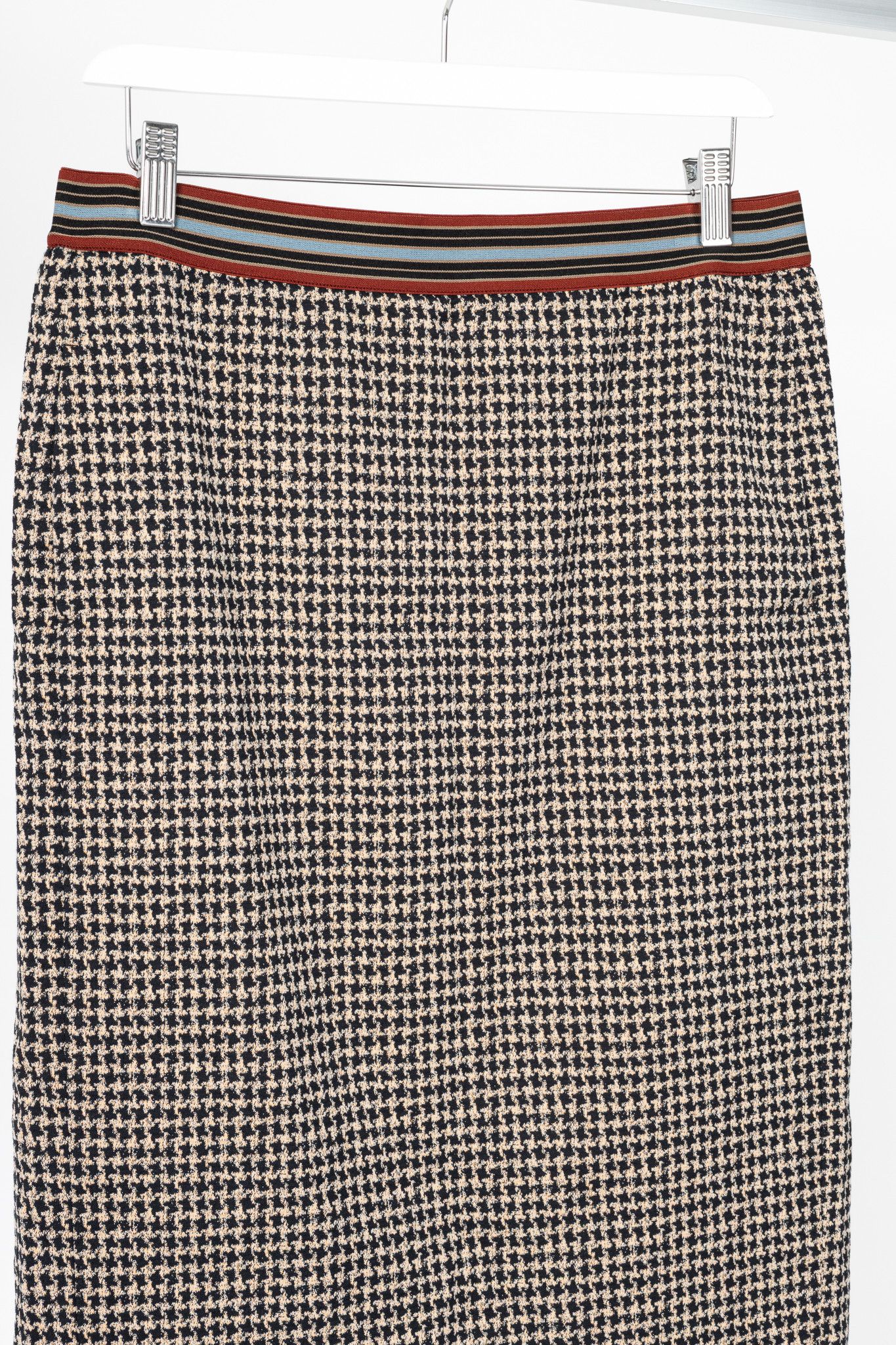 Luisa Cerano Luisa Cerano Houndstooth Checked Pull-On Pencil Skirt Size 30" / US 8 / IT 44 - 3 Thumbnail