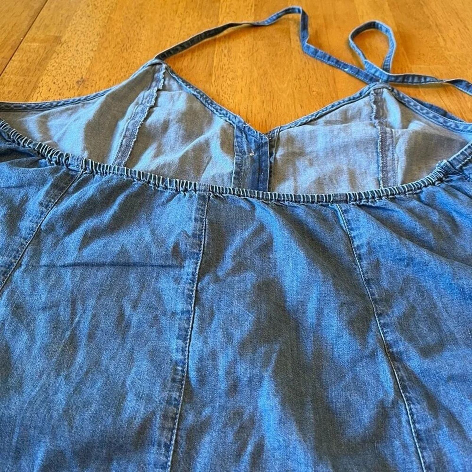 Asos ASOS denim halter mini dress, size US14 Size L / US 10 / IT 46 - 6 Thumbnail
