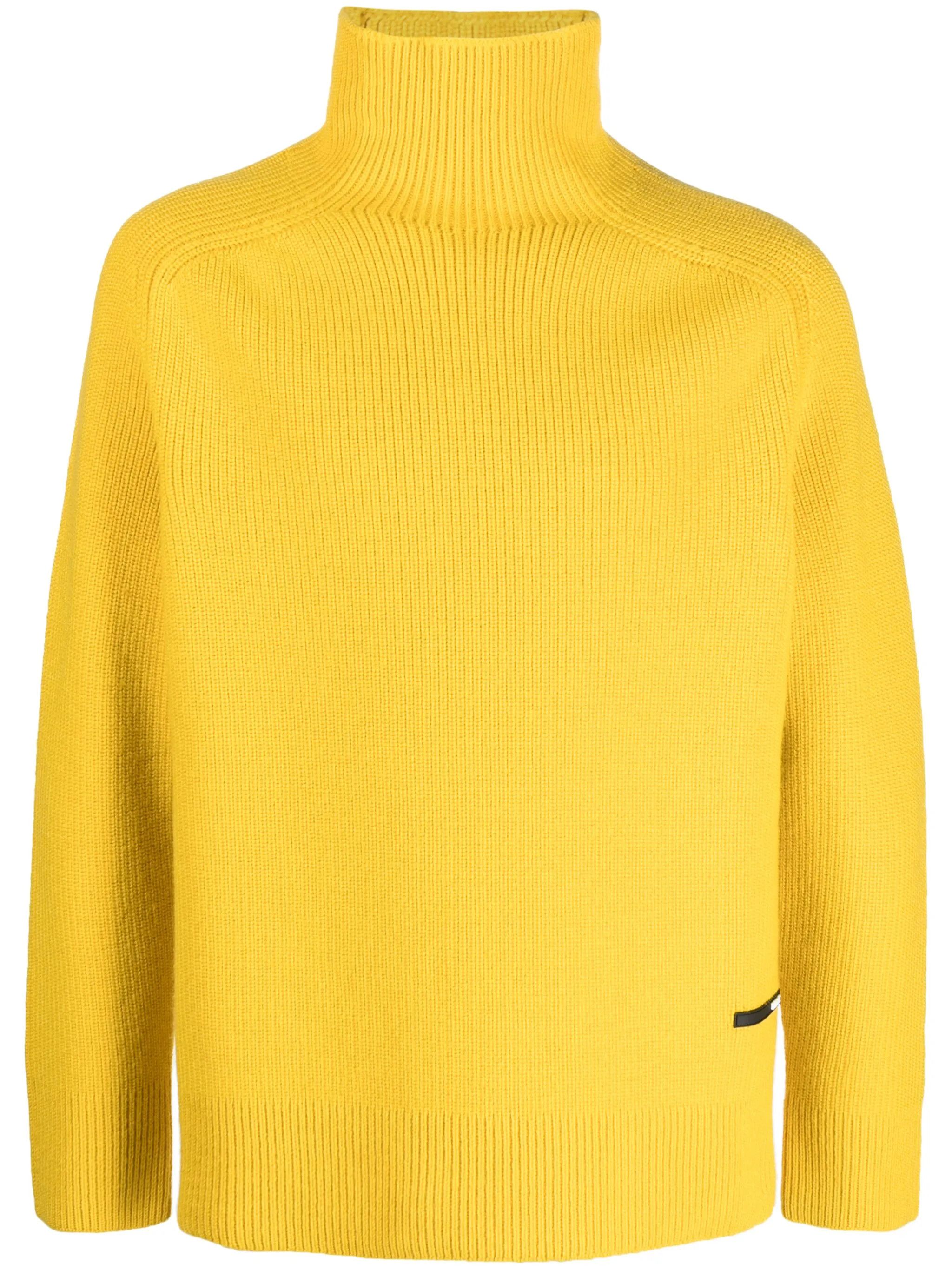 o1y0225 Logo Turtleneck Sweatshirt in Yellow