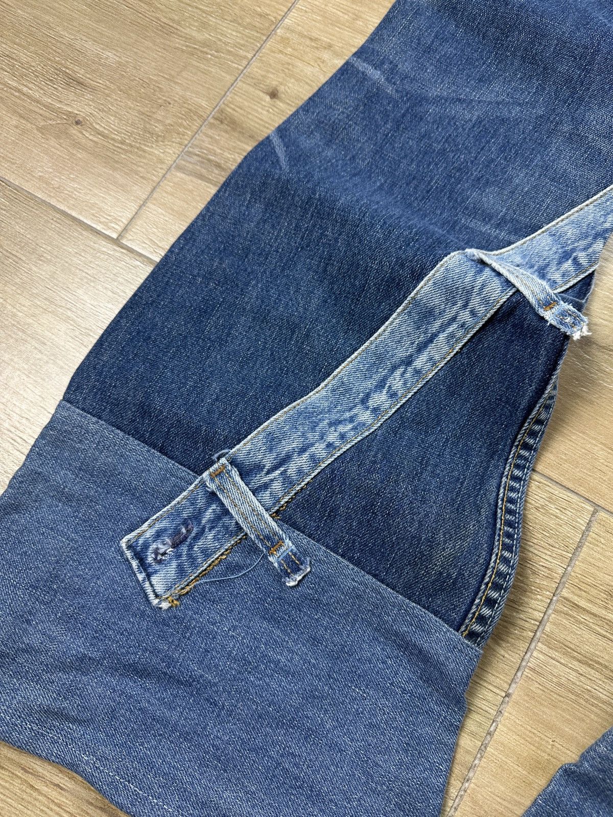 Levi's × Vintage Vintage Y2K Custom Levi’s Patchwork Flared Bootcut Jeans Size 30" / US 8 / IT 44 - 18 Thumbnail