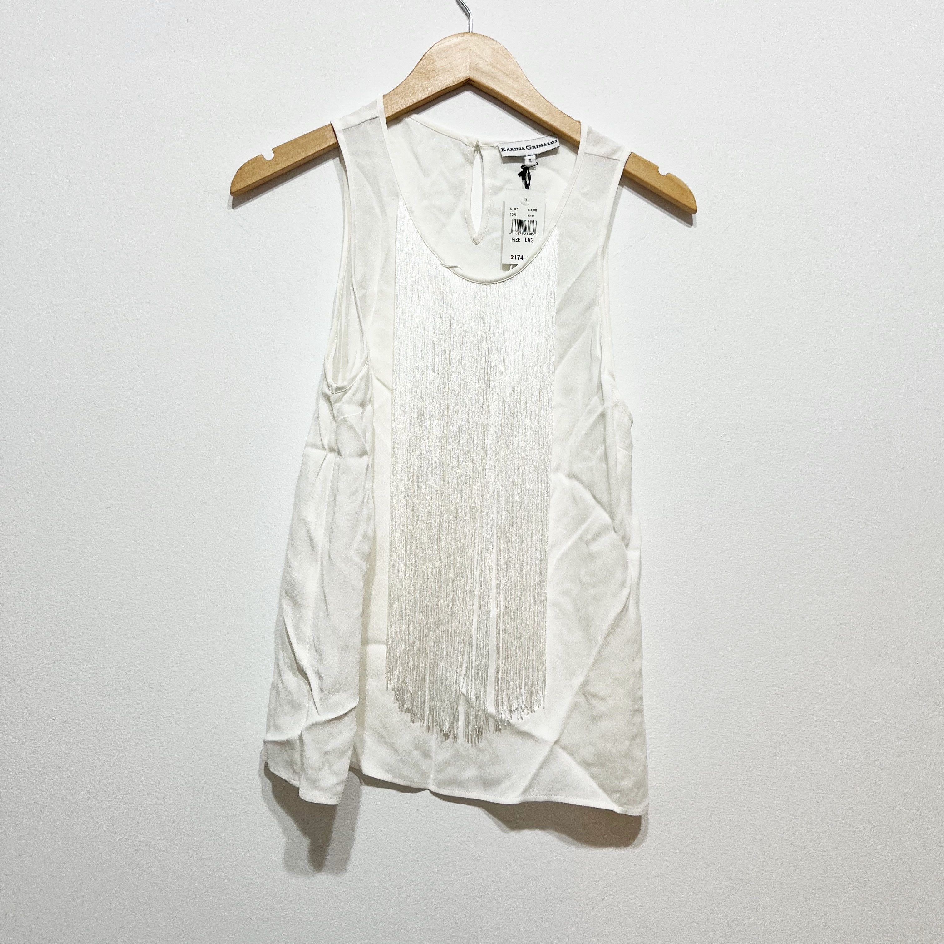 NEW Karina Grimaldi Fringe Tassel Sleeveless