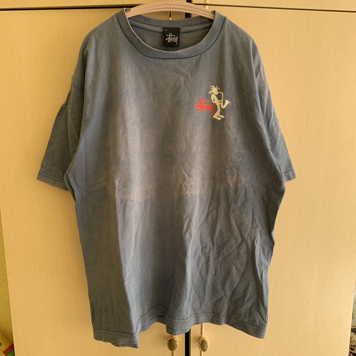 Other Vintage Thrashed Distressed Sun Faded Stussy Stickman Tee Size US L / EU 52-54 / 3 - 2 Thumbnail