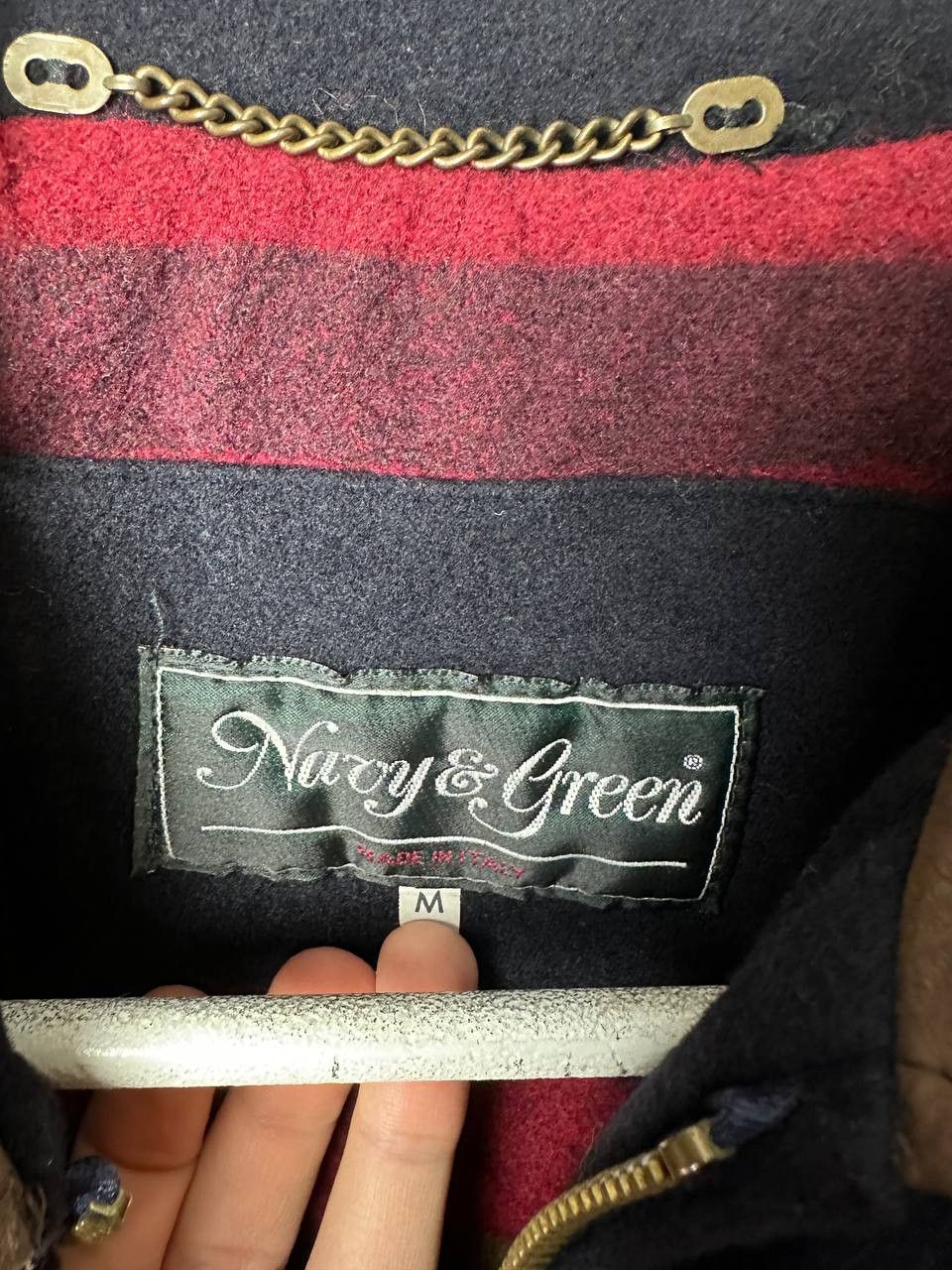 Vintage Vintage Navy&Green wool jacket 90s size Medium Size US M / EU 48-50 / 2 - 3 Thumbnail