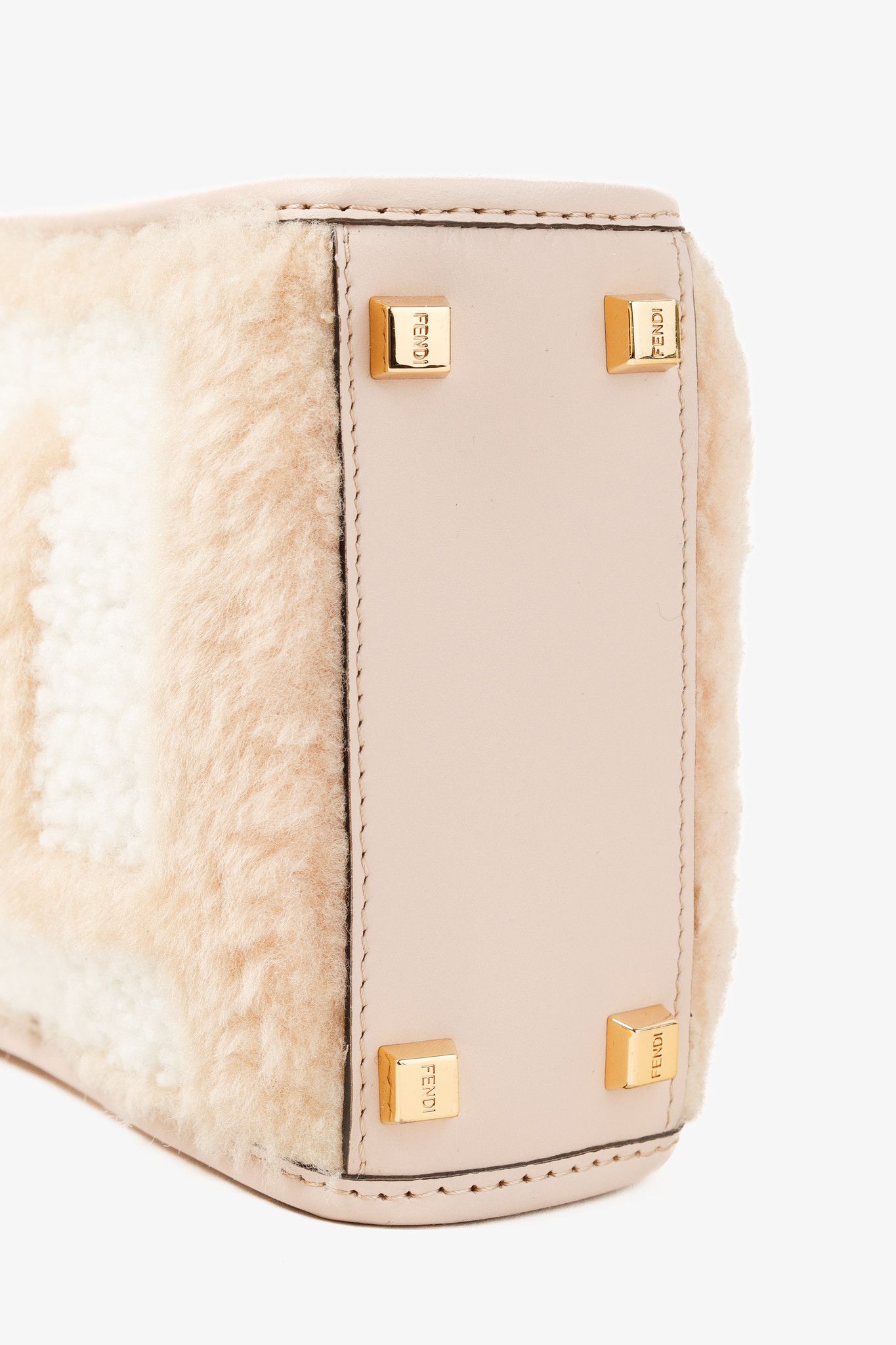 Fendi Fendi Mini Sunshine Shopper Tan Sheepskin Logo Mini-Bag Size ONE SIZE - 5 Thumbnail